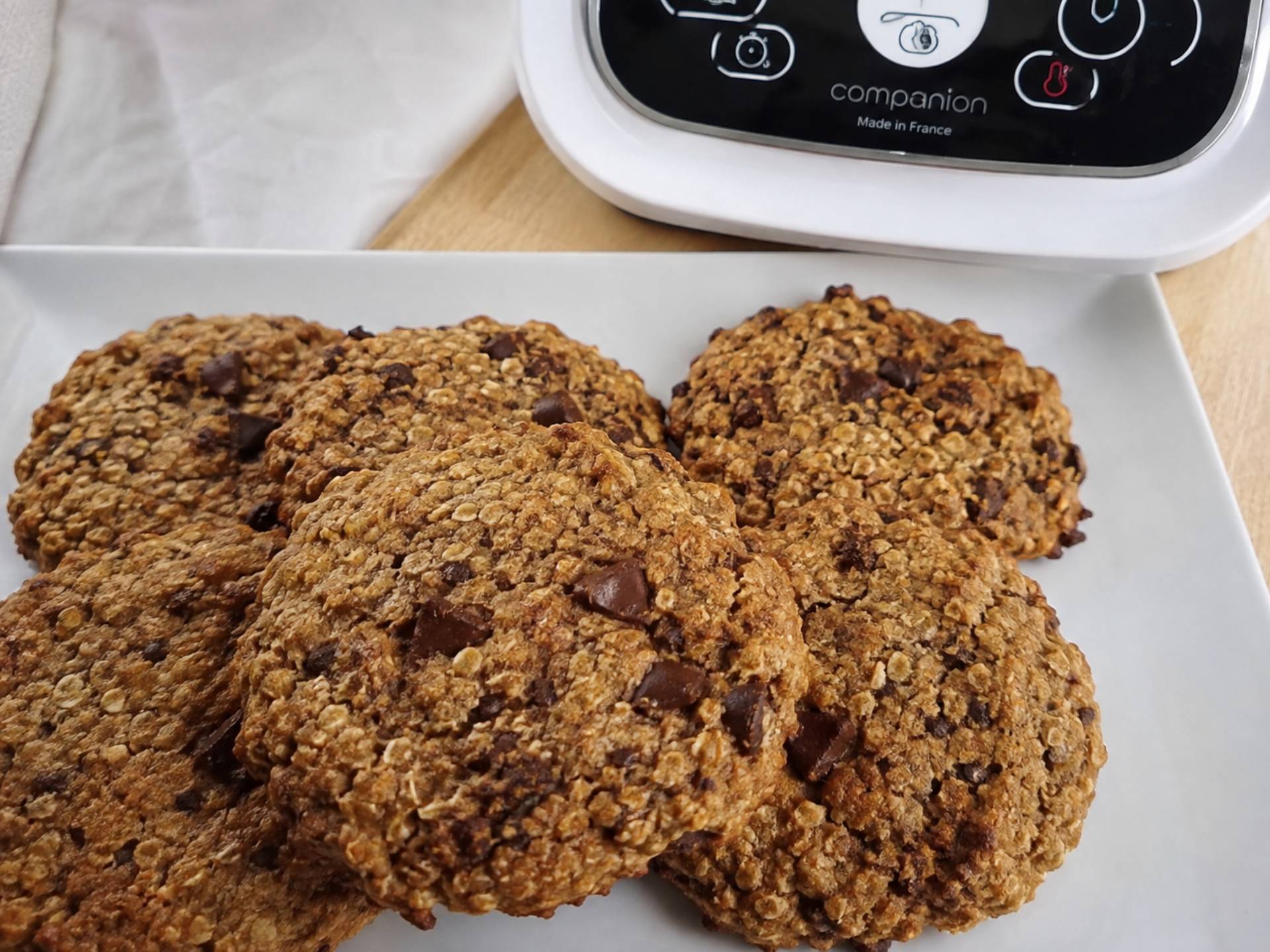 Cookies avoine et pépites de chocolat - Recette Companion Connect XL | Moulinex