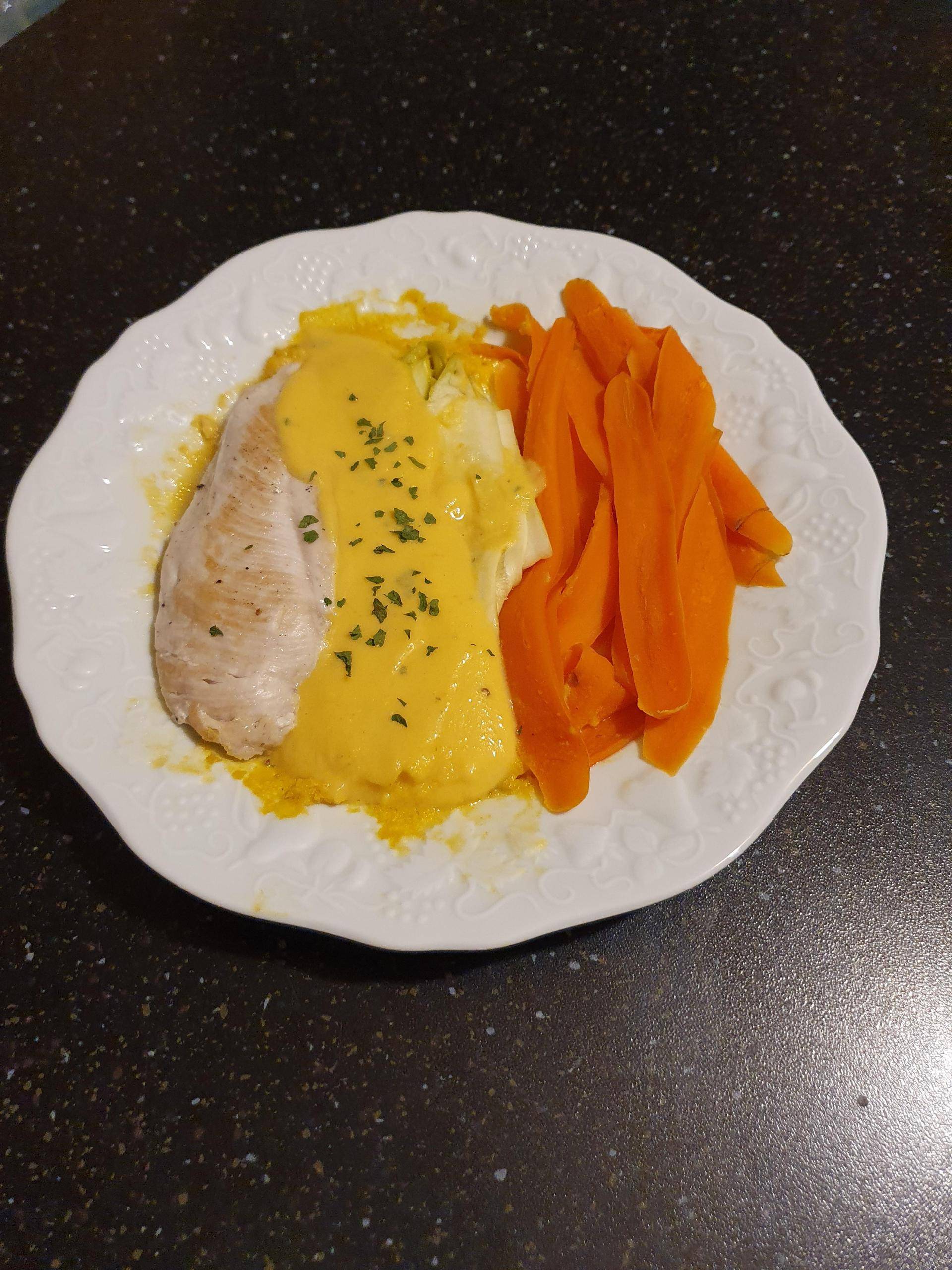 Poisson Vapeur, tagiatelle de légumes et velouté - Recette Companion Connect XL | Moulinex