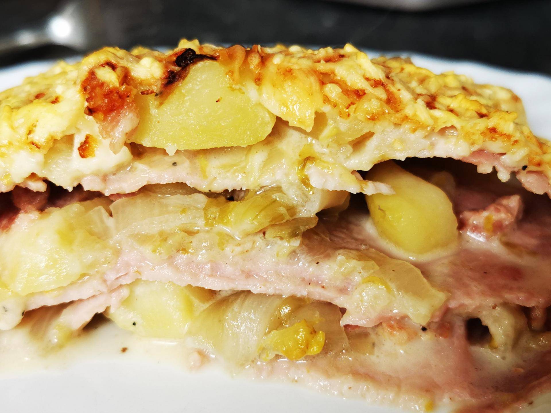 Gratin façon mille feuilles jambon endives - Recette Cookeo | Moulinex