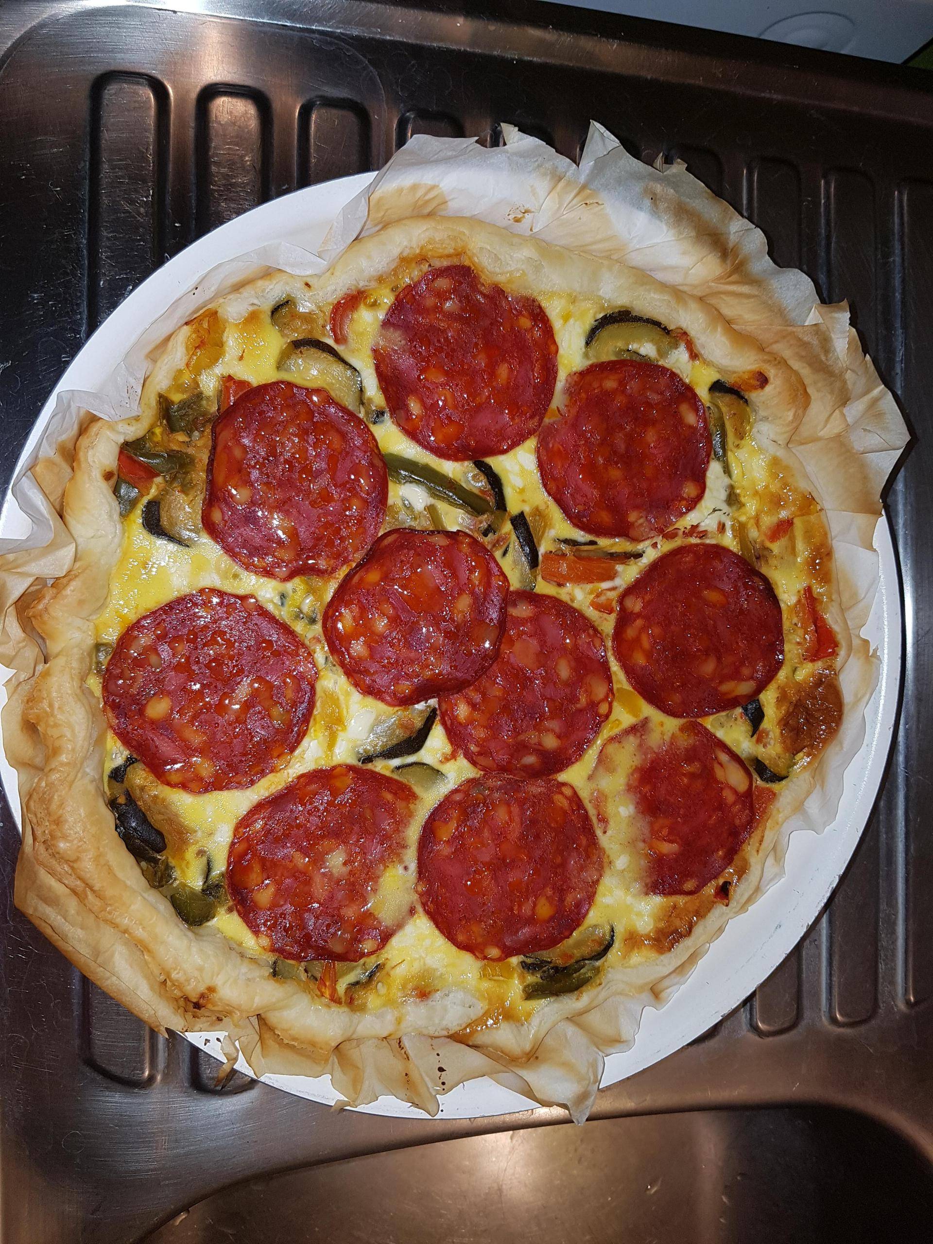 Tarte à la ratatouille et chorizo - Recette Cookeo | Moulinex