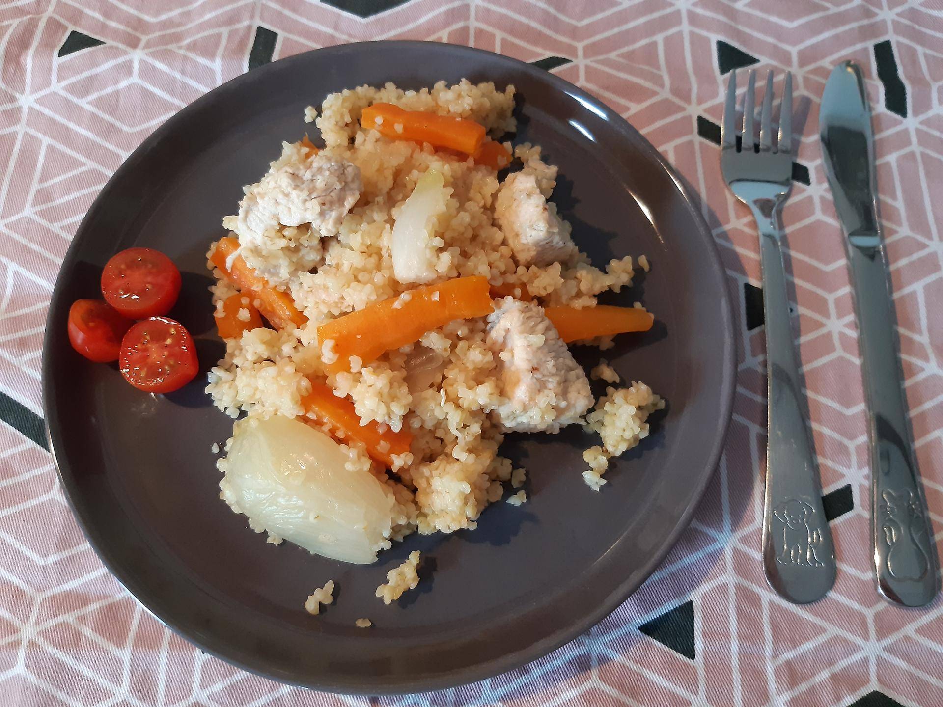 Poulet, boulgour et petites carottes - Recette Cookeo | Moulinex