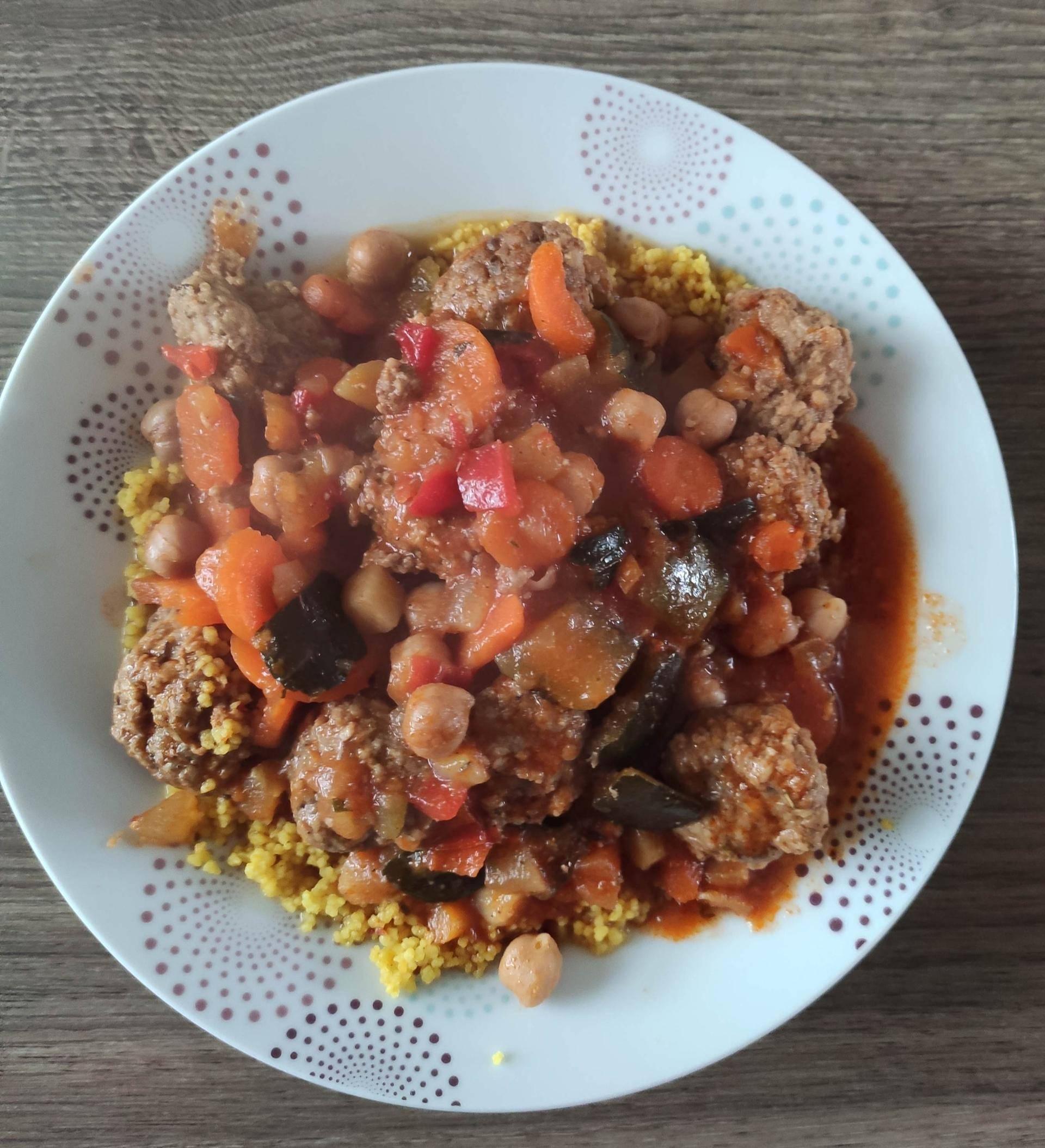 Boulettes de boeuf, légumes à couscous - Recette Cookeo | Moulinex