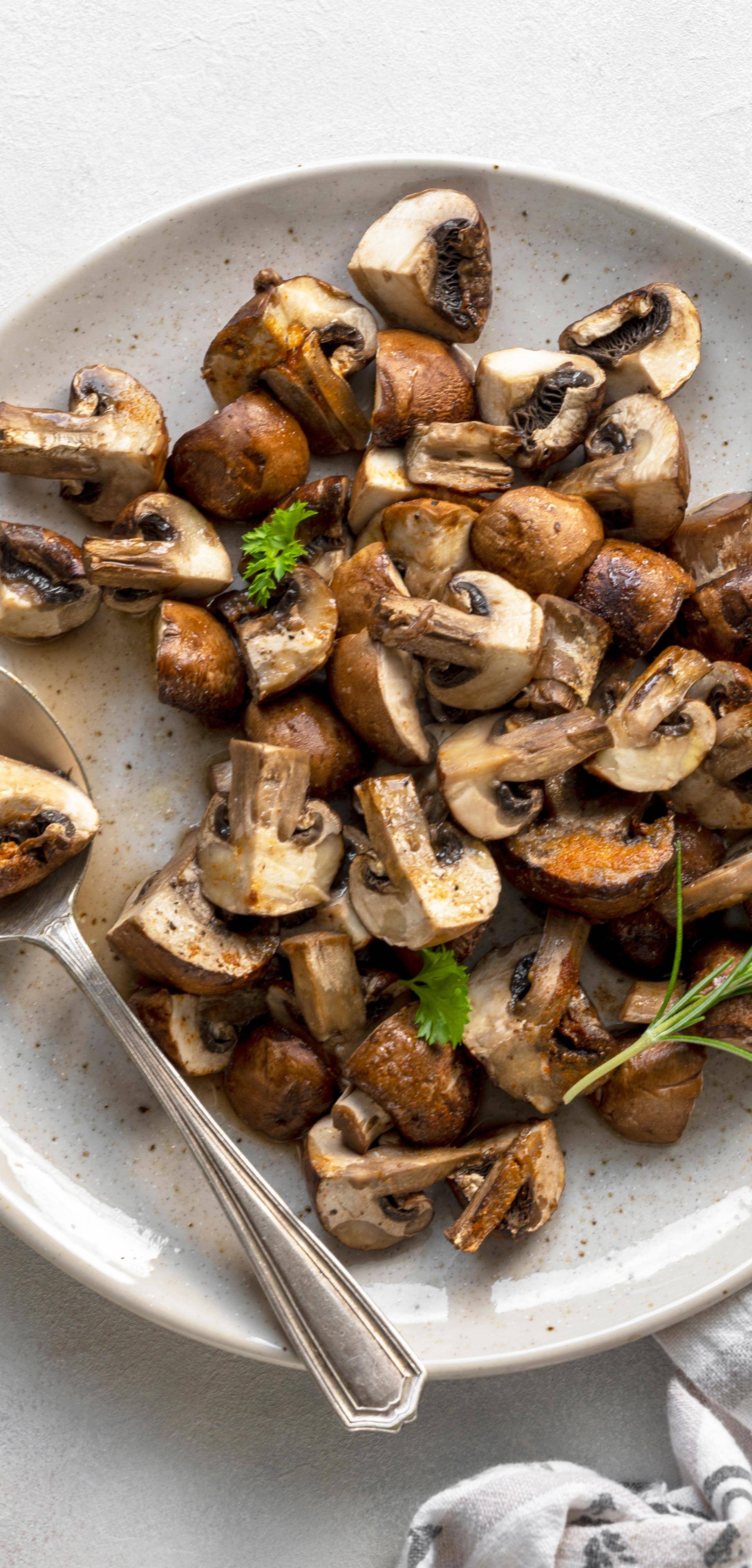Geroosterde champignons - Recette Easy Fry Mega | Moulinex
