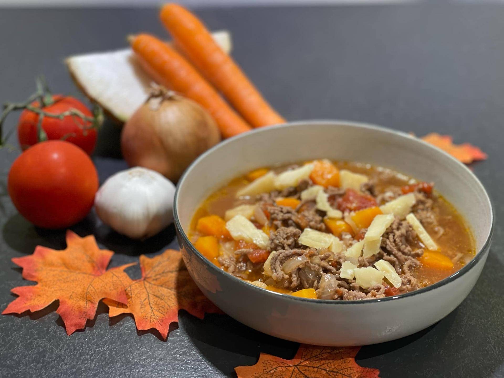 Soupe de viande hachée à la carotte et céleri - Recette Cookeo V3 | Moulinex