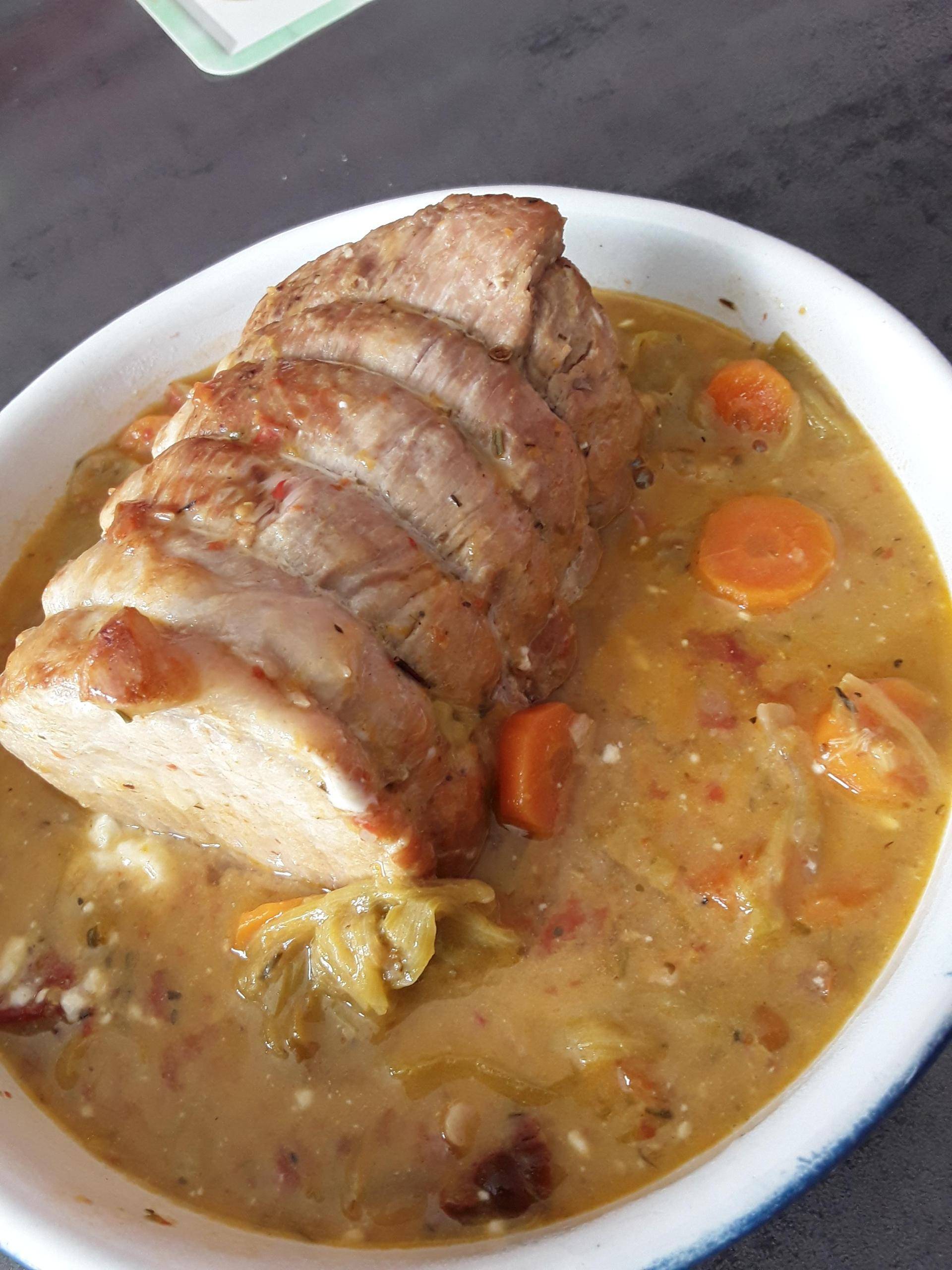 Rôti de porc fondant aux légumes - Recette Cookeo | Moulinex