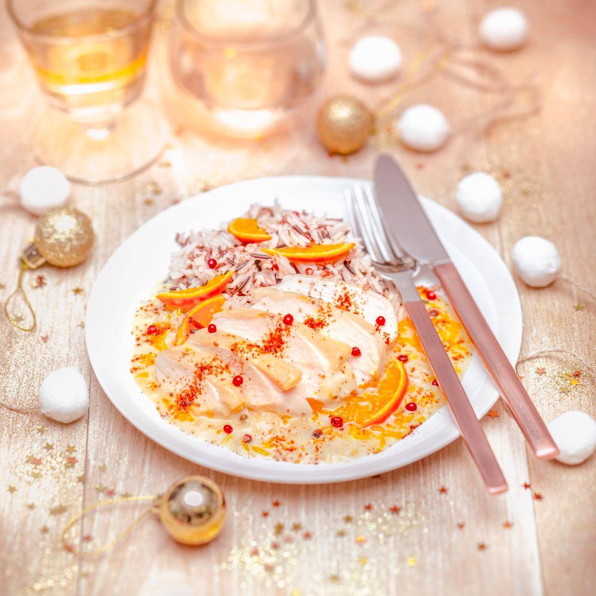 Poularde aux clémentines et riz sauvage - Recette Companion | Moulinex