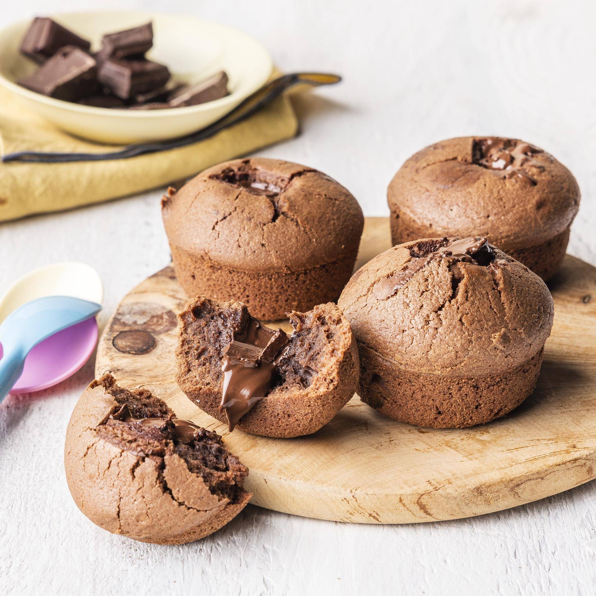Petits pots de moelleux au chocolat - Recette Easy Fry Max | Moulinex