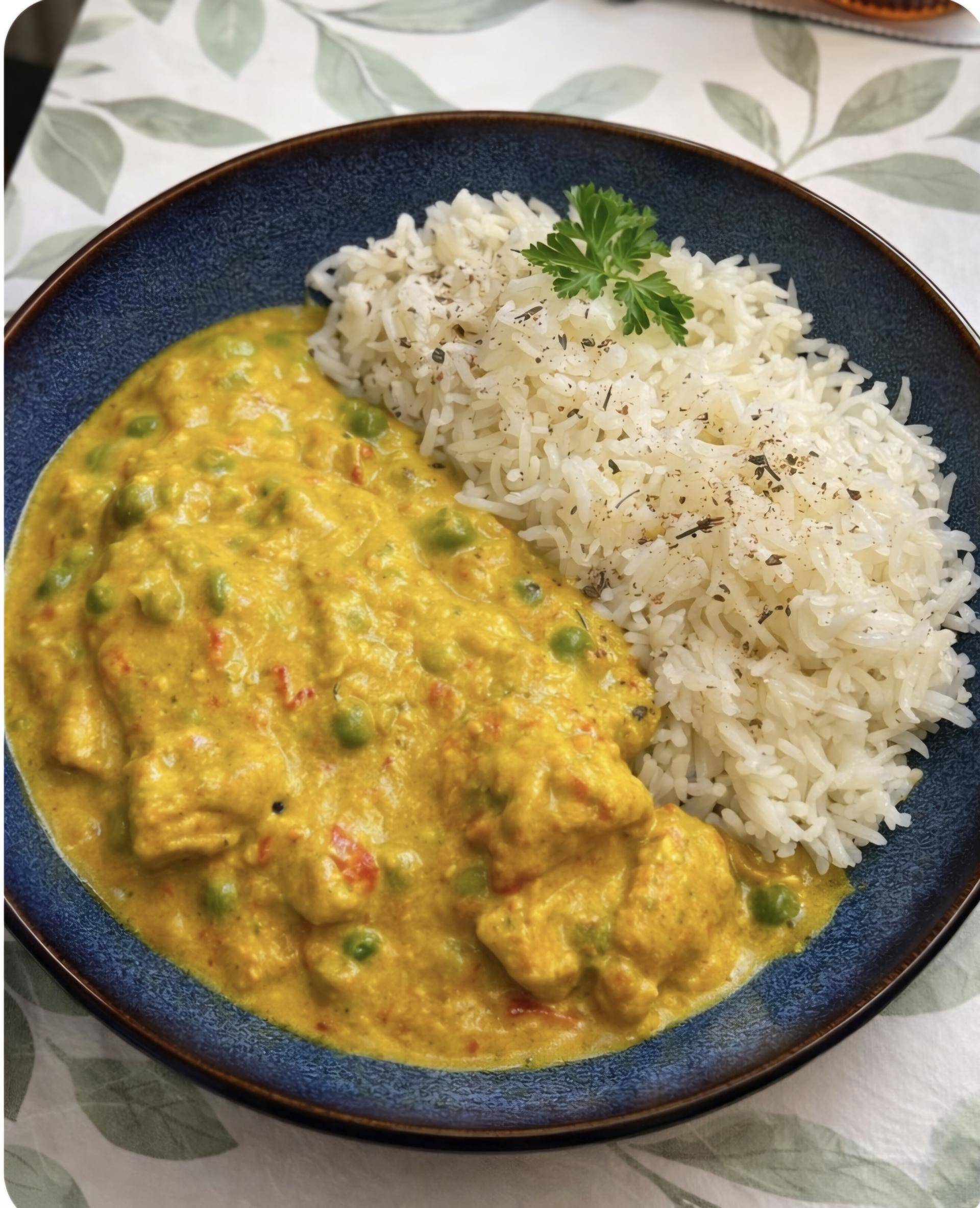 Poulet curry petit pois et poivron rouge de Sidonie - Recette Cookeo V3 | Moulinex