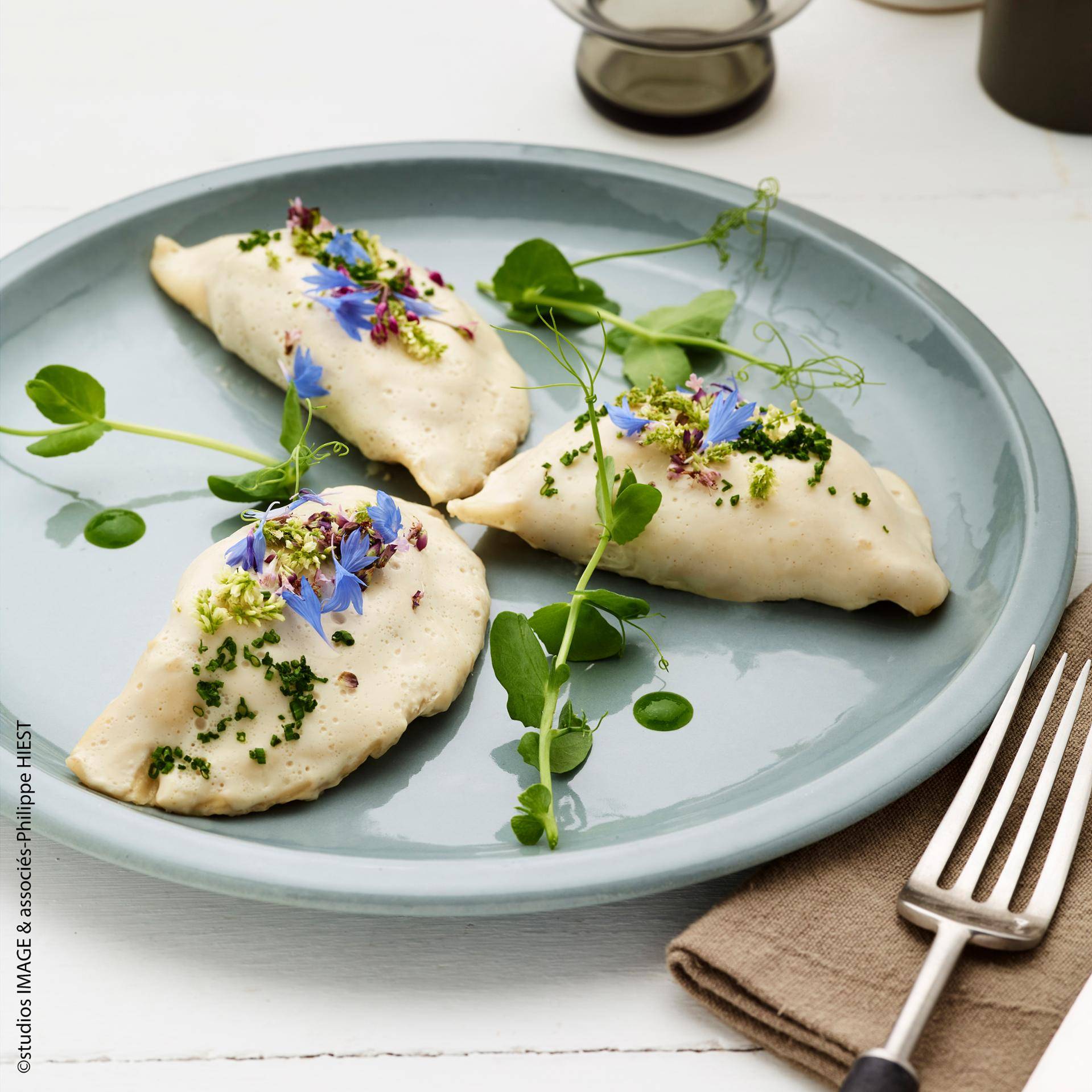 Ravioles d'escargots (Chef Aurélien Mauny - Restaurant Les Jardins By La Cloche, Dijon) - Recette Cuiseur vapeur | Moulinex