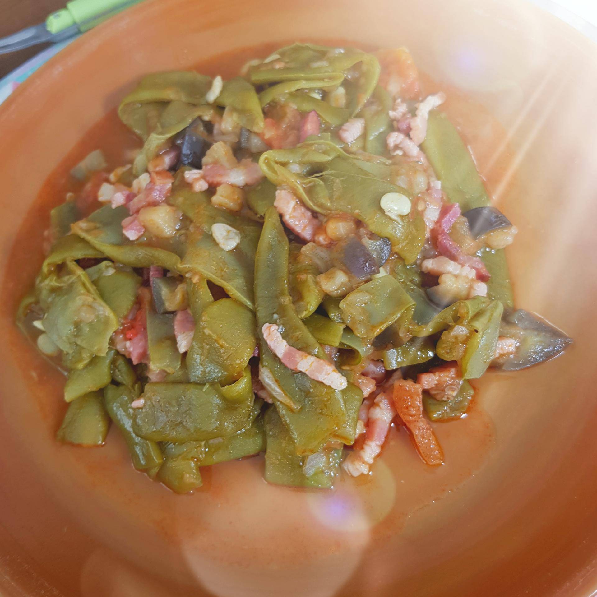 Haricot vert tomate et lardon - Recette Companion | Moulinex