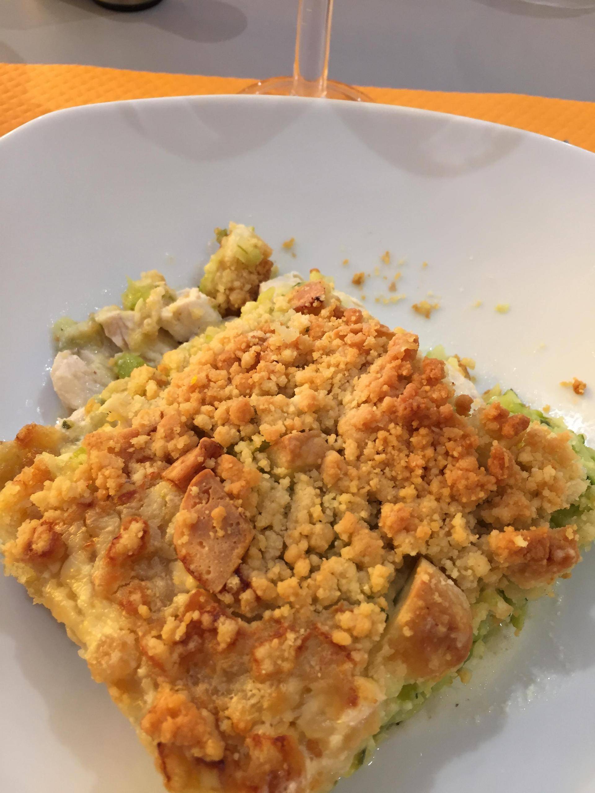 Crumble courgette et poulet moutarde - Recette Companion Connect XL | Moulinex
