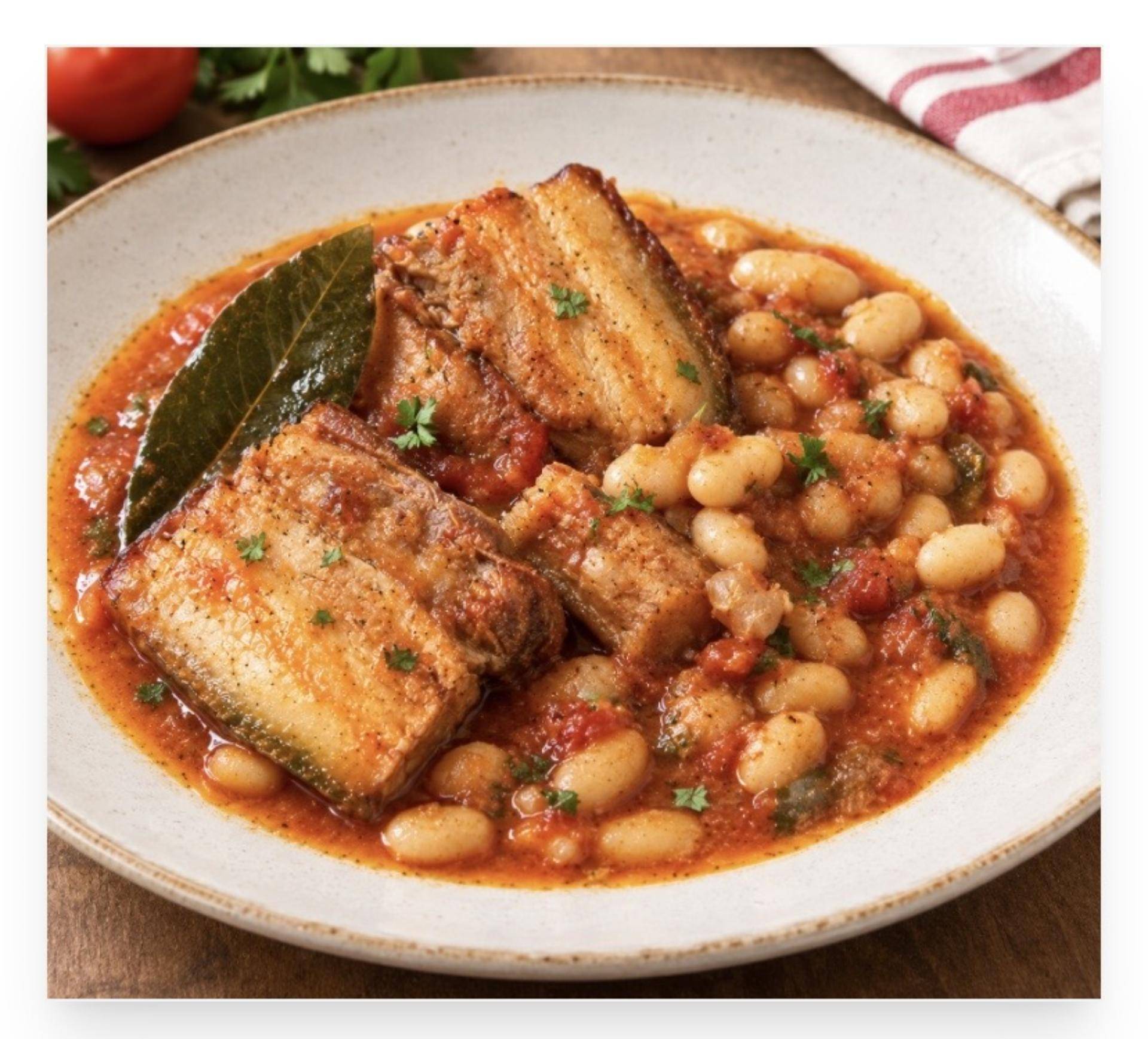 Poitrine de porc aux haricots blancs - Recette Cookeo | Moulinex