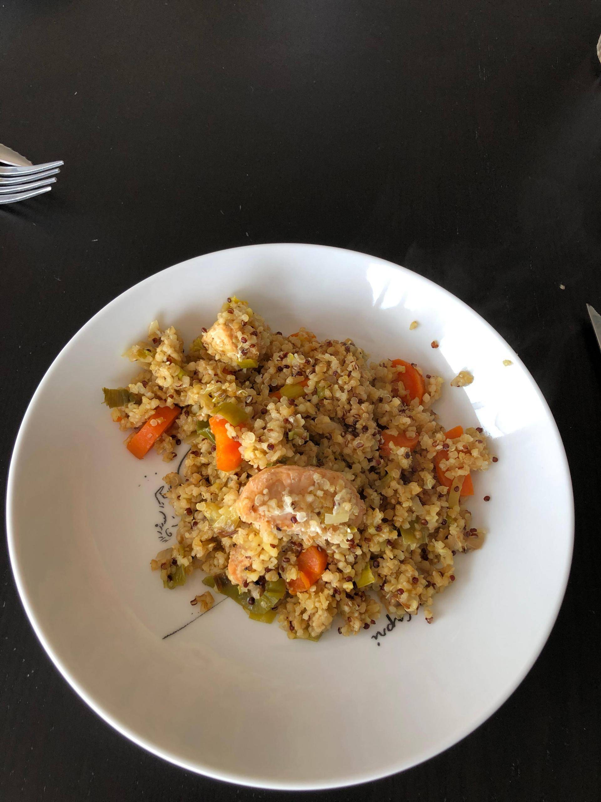 Tajine de quinoa au saumon - Recette Cookeo | Moulinex