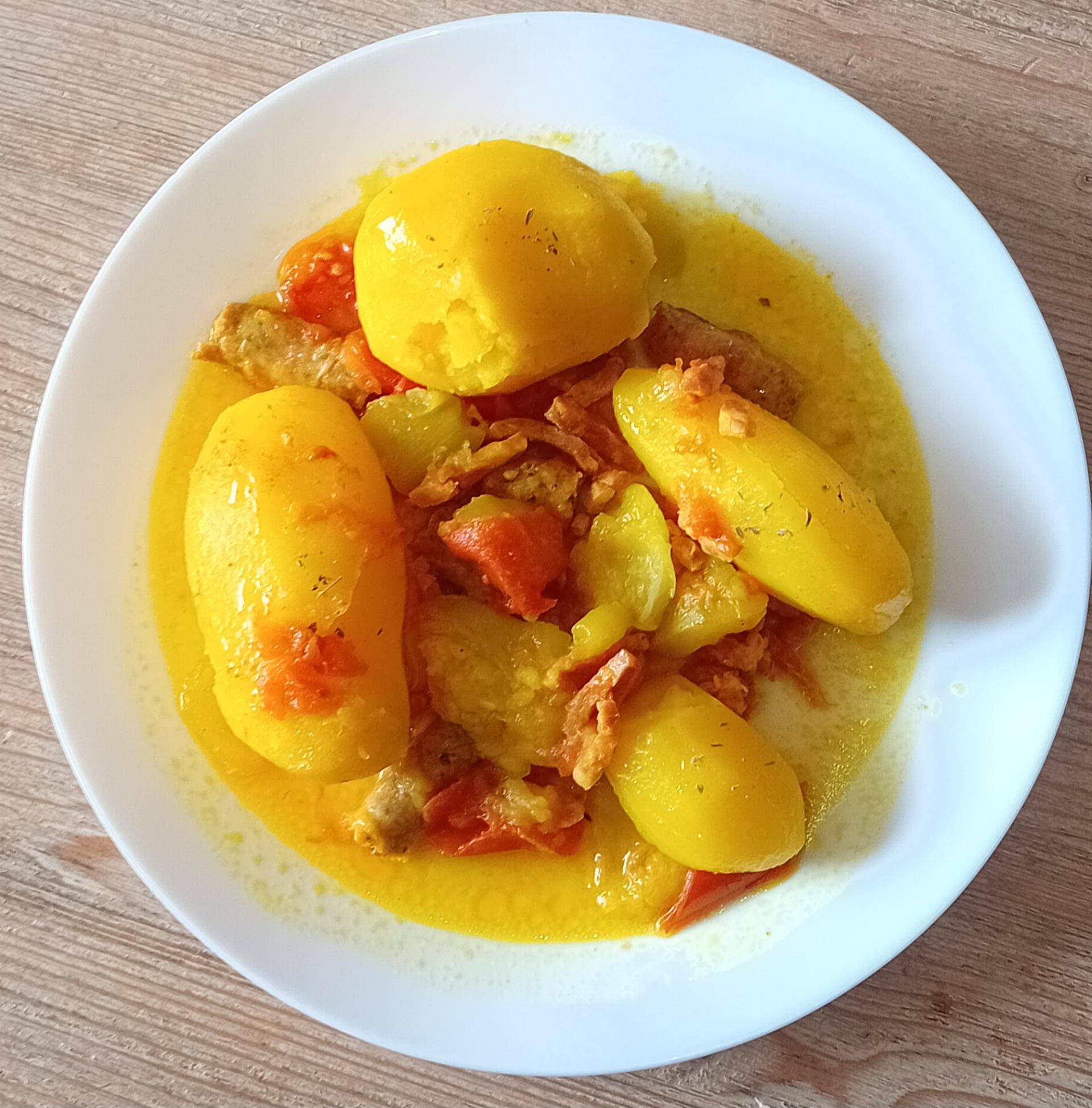 Saucisses lardons aux legumes curry curcuma - Recette Cookeo 9in1 | Moulinex