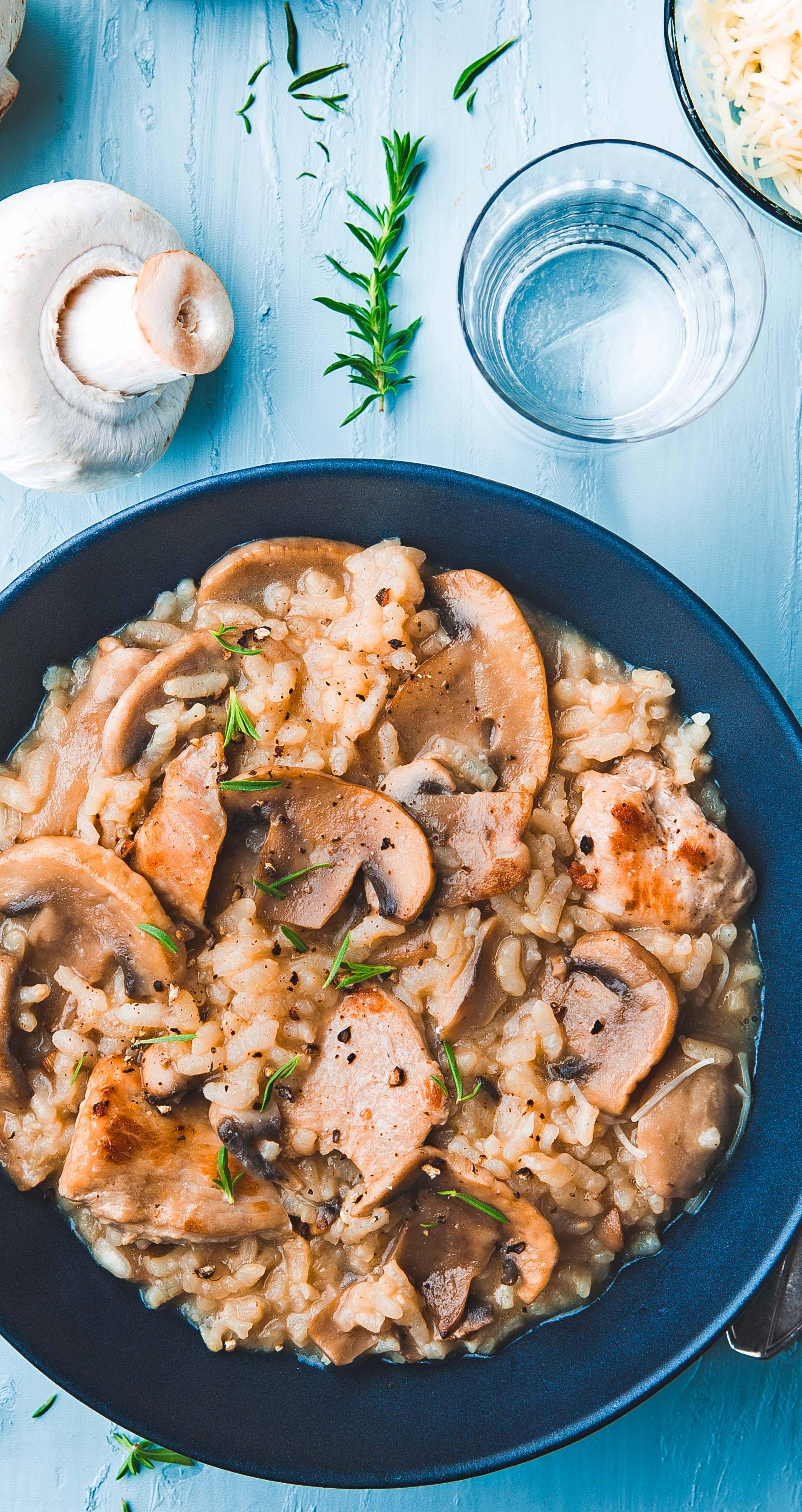 Risotto poulet champignons - Recette Cookeo | Moulinex