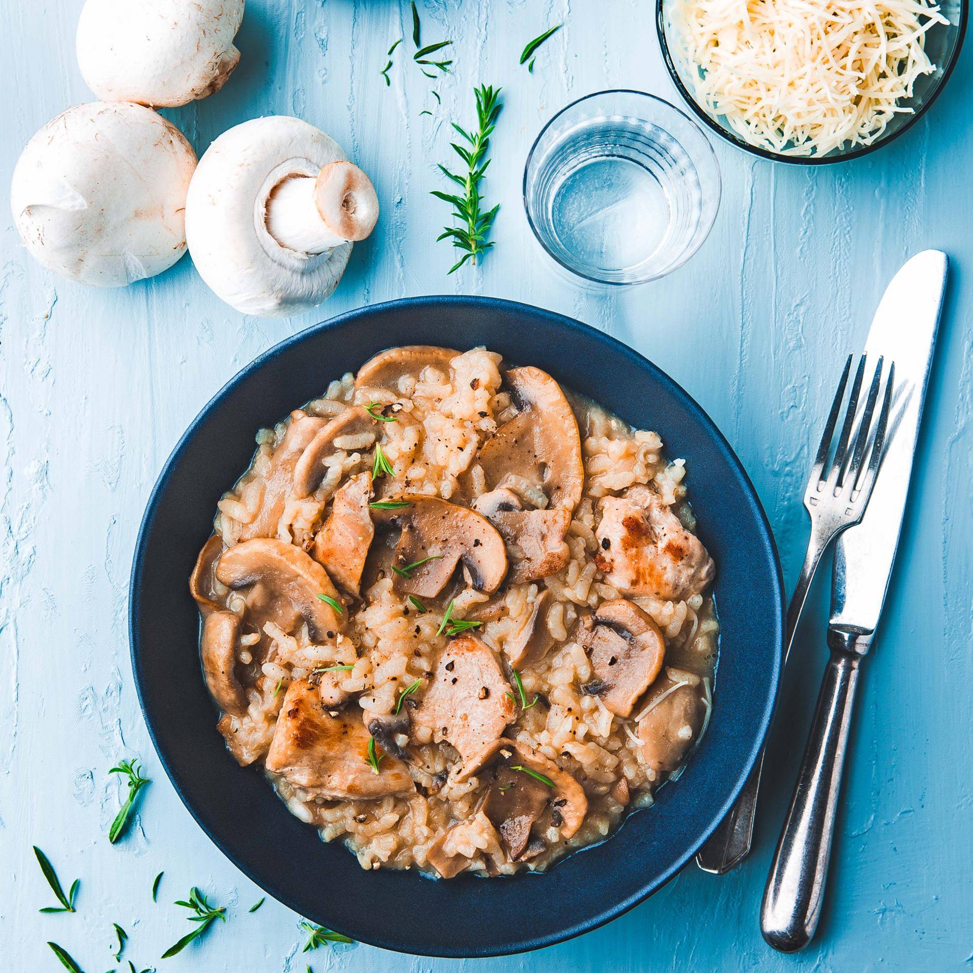 Risotto poulet champignons - Recette Cookeo | Moulinex