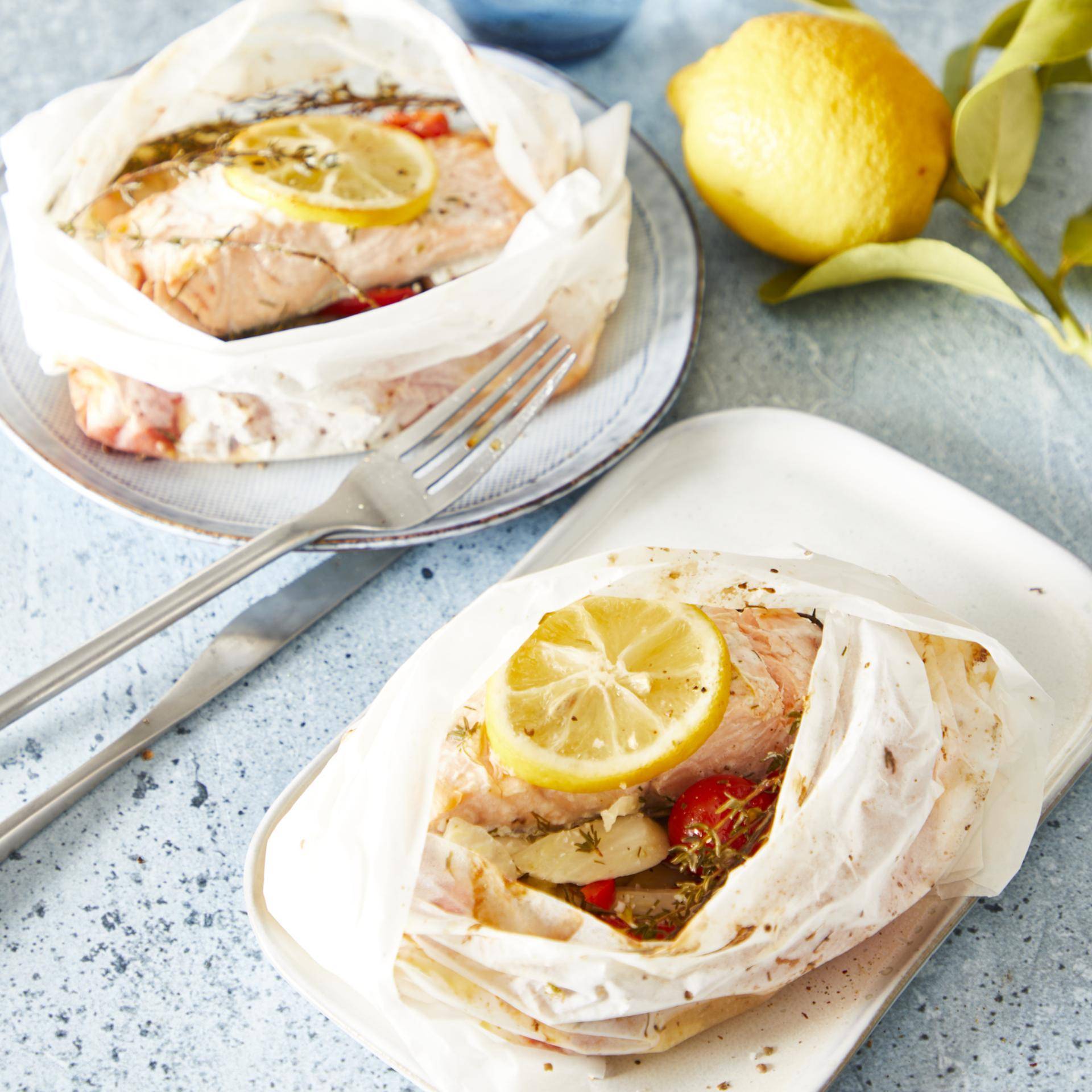 Papillotes de saumon au fenouil et citron - Recette Easy Fry Compact | Moulinex