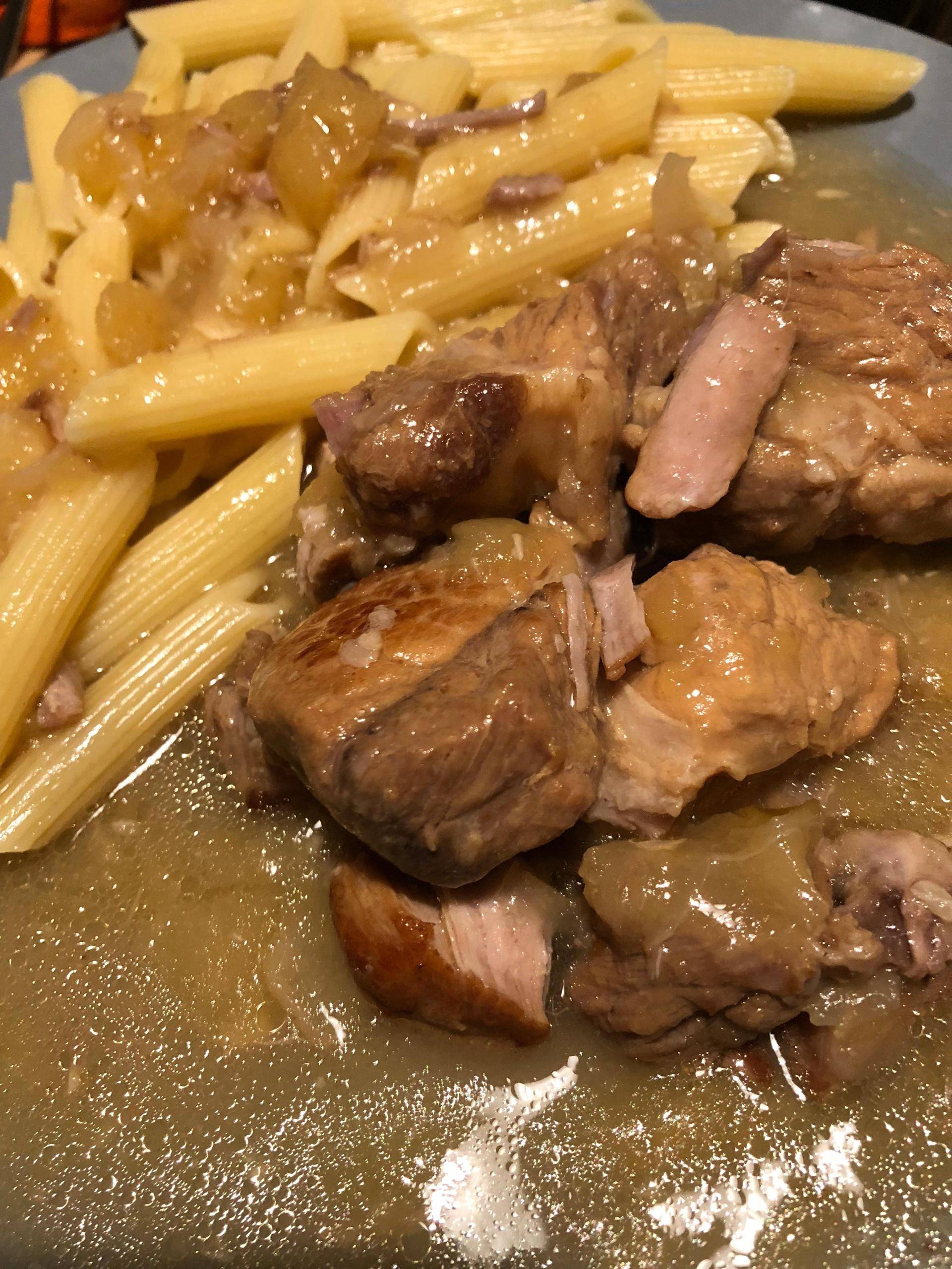 Échine de porc au cidre et aux pommes - Recette Cookeo | Moulinex