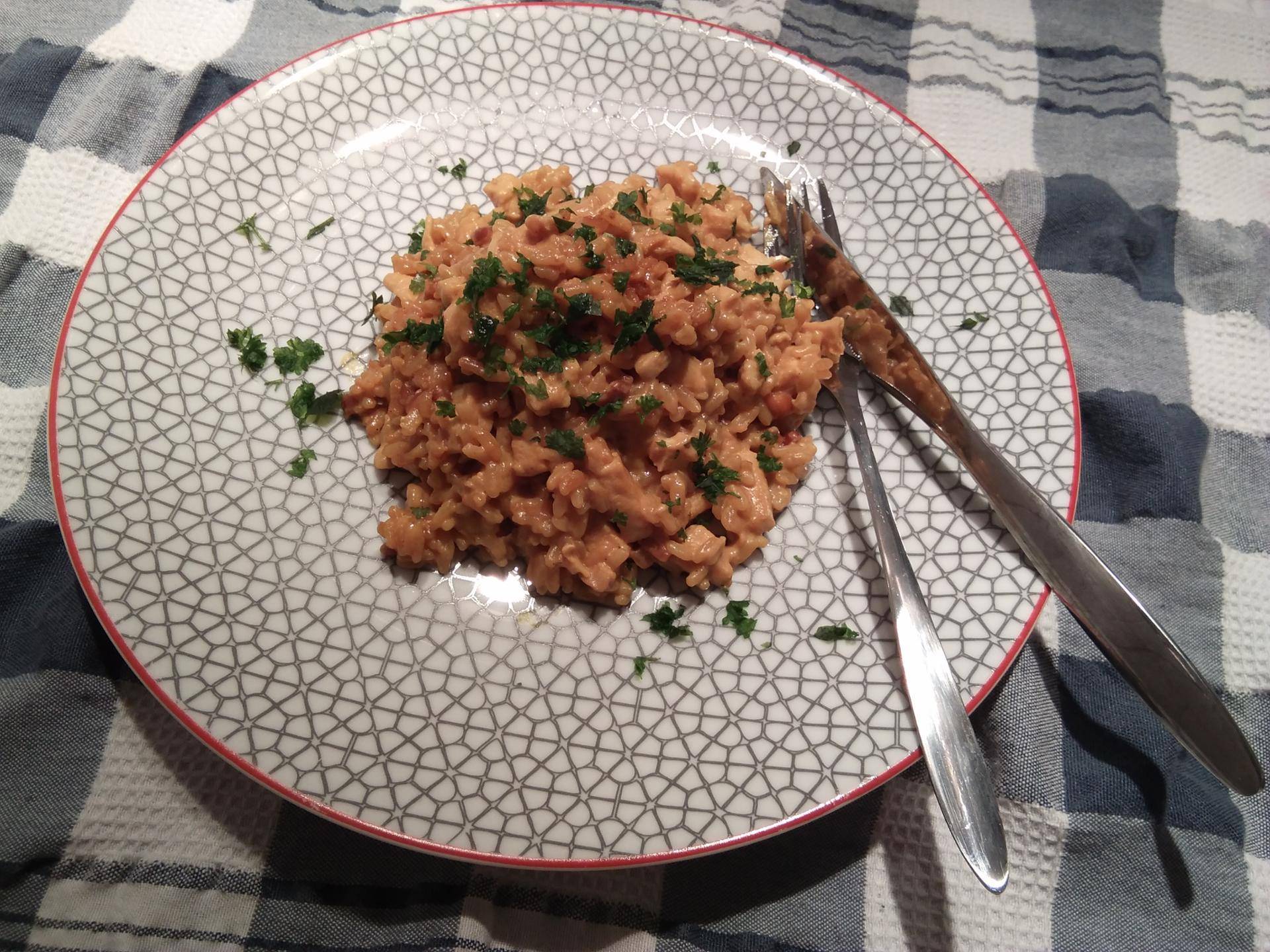 Risotto de poulet cacahuète - Recette Cookeo | Moulinex