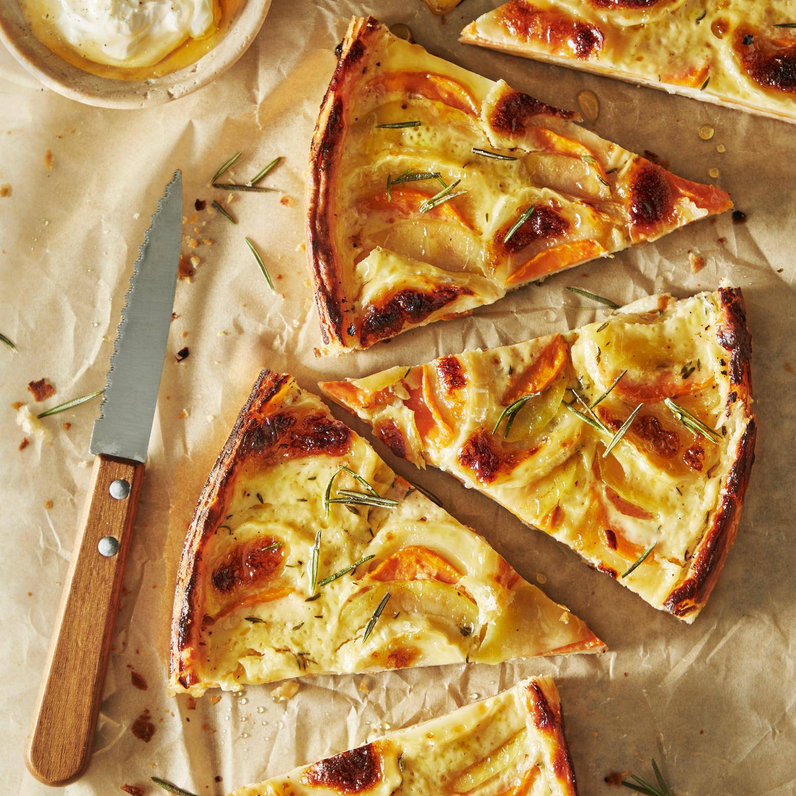 Quiche pomme de terre, patate douce et chèvre - Recette Cook'in One | Moulinex