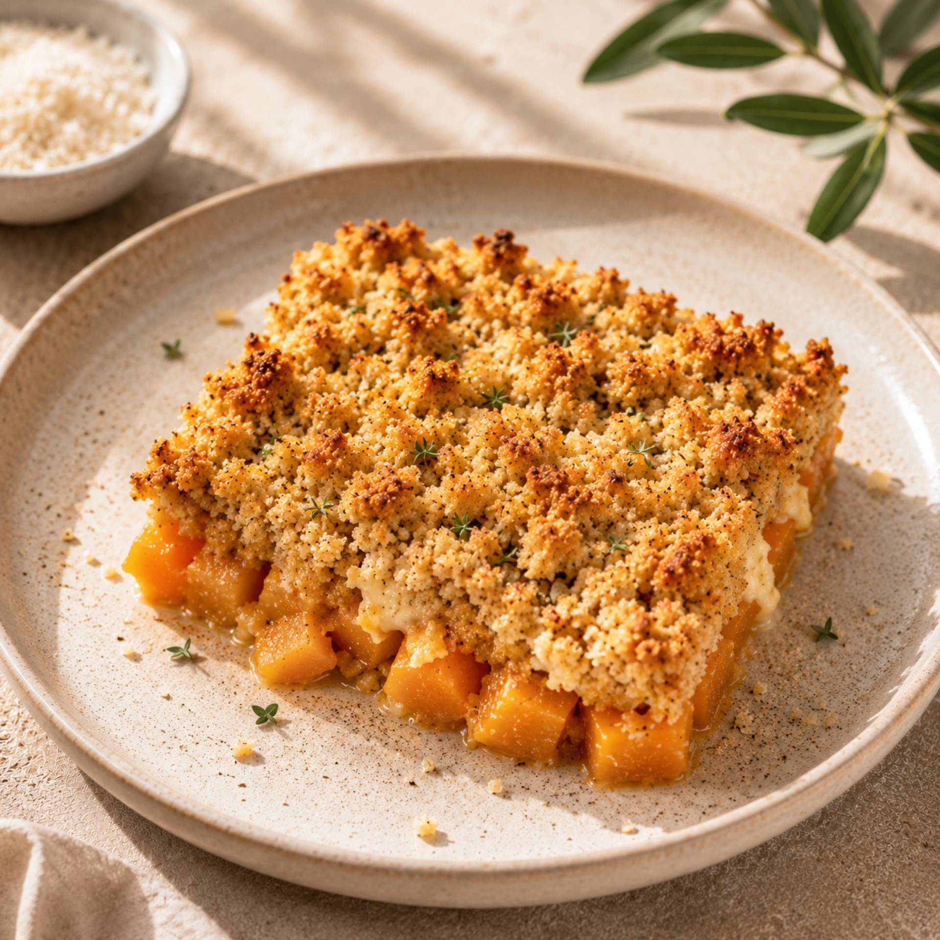 Crumble de butternut au parmesan - Recette Crisp&Go 3P | Moulinex