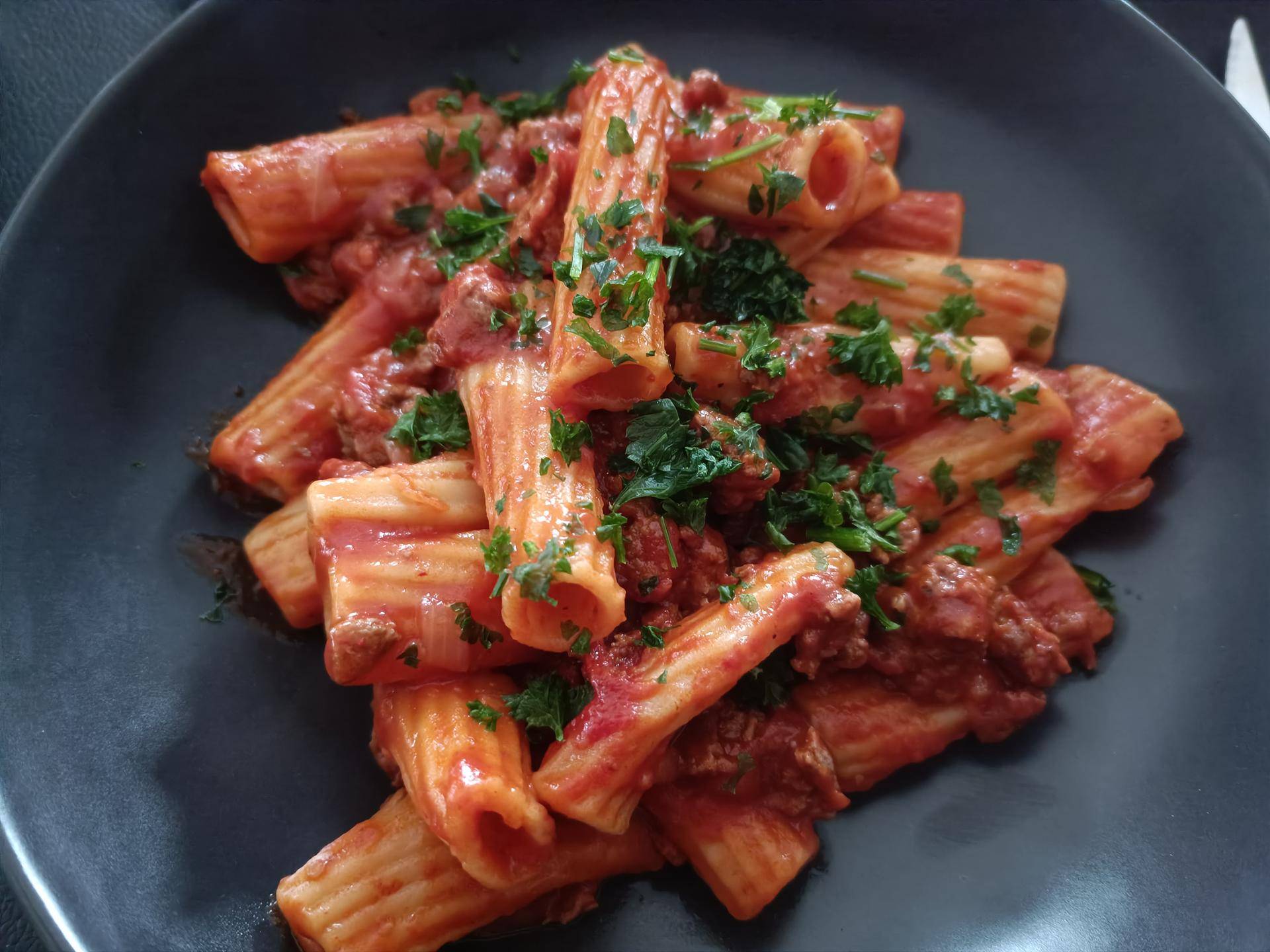 Pâtes à la sauce tomate et viande hachée - Recette Cookeo V3 | Moulinex