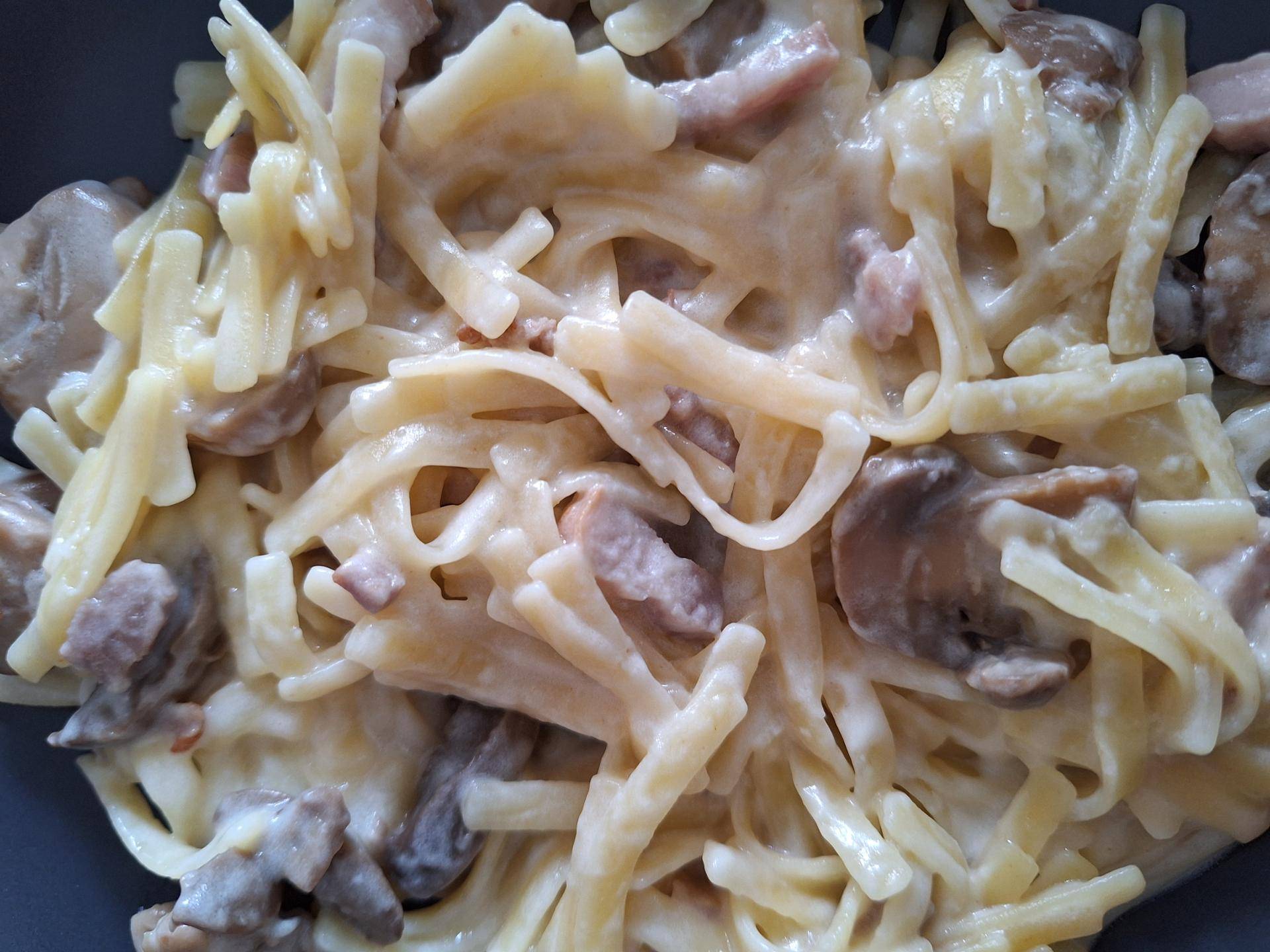 Pâtes crémeuse champignons lardons - Recette Companion Connect XL | Moulinex