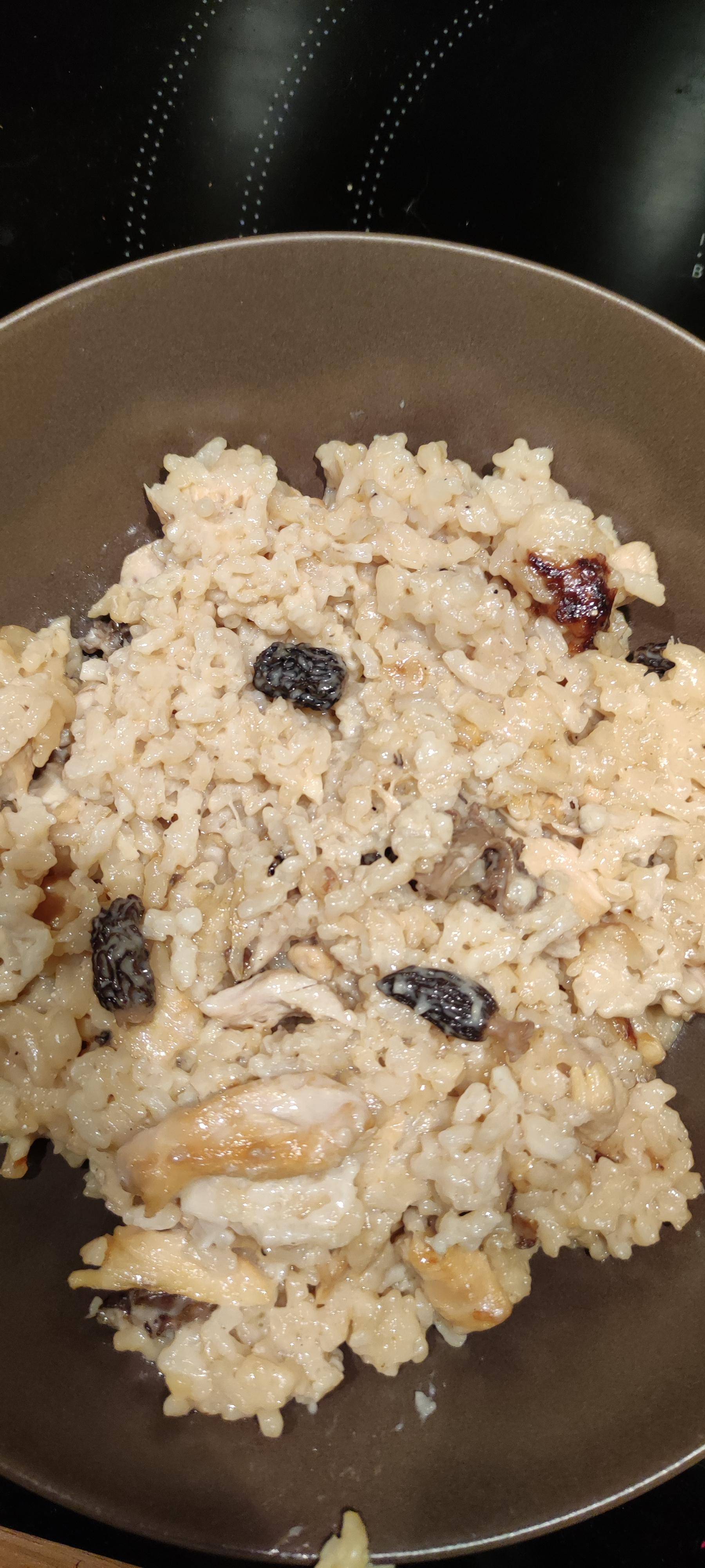 Risotto Poulet Morilles Au Vin Jaune - Recette Cookeo | Moulinex