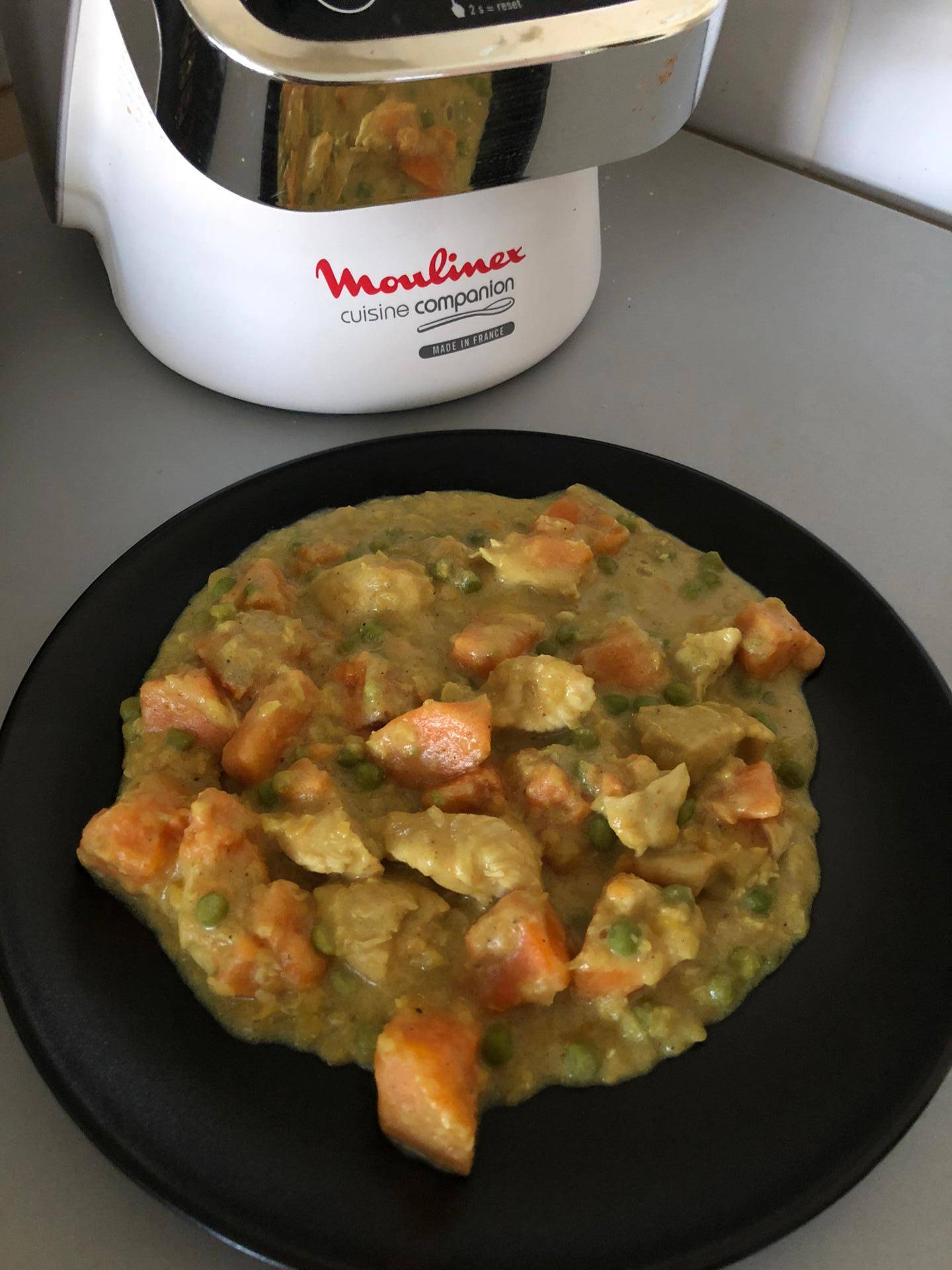 Curry de poulet aux patates douces - Recette Companion | Moulinex