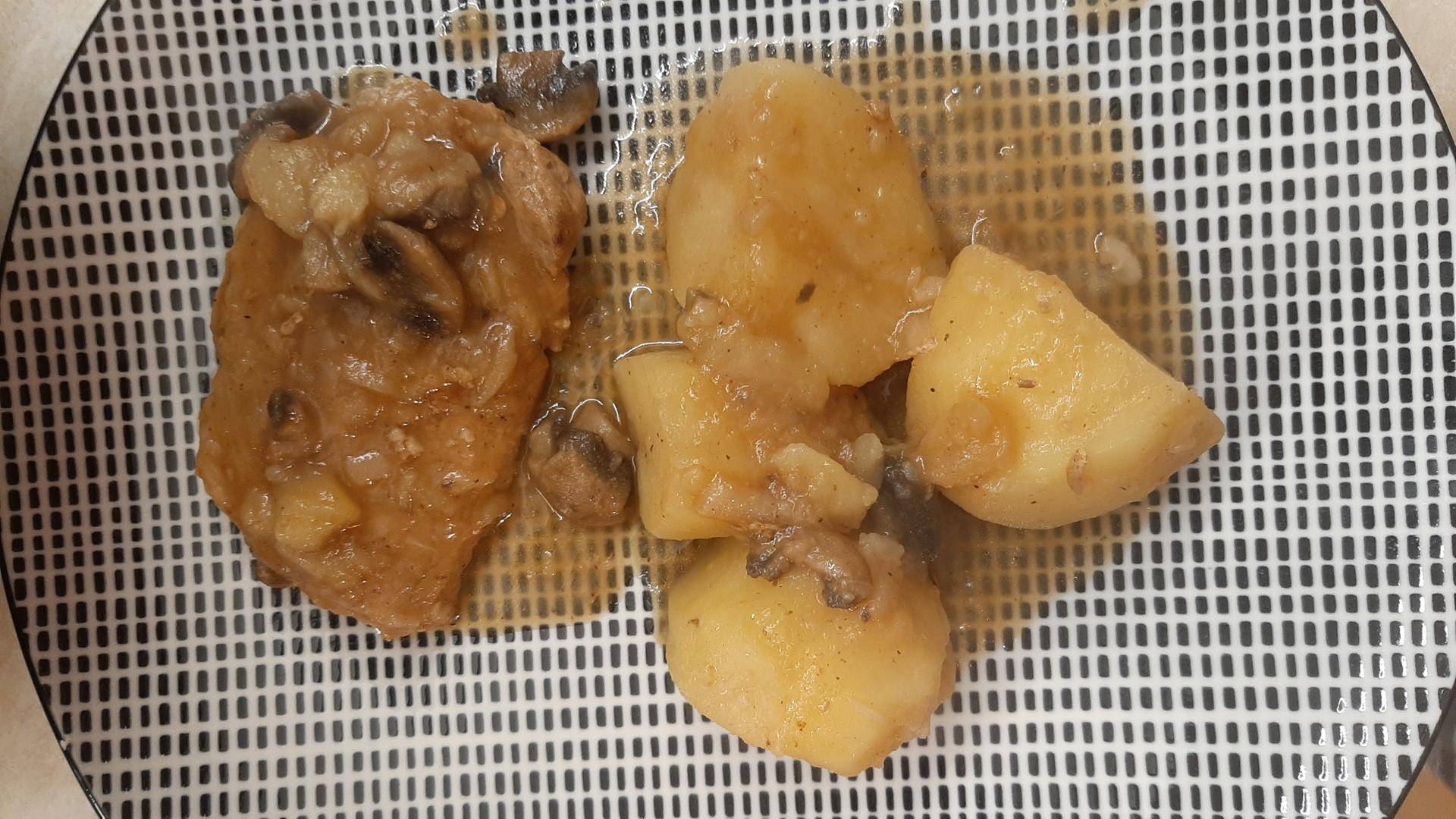 Rôti de porc pommes de terres et ses champignons - Recette Cookeo V3 | Moulinex