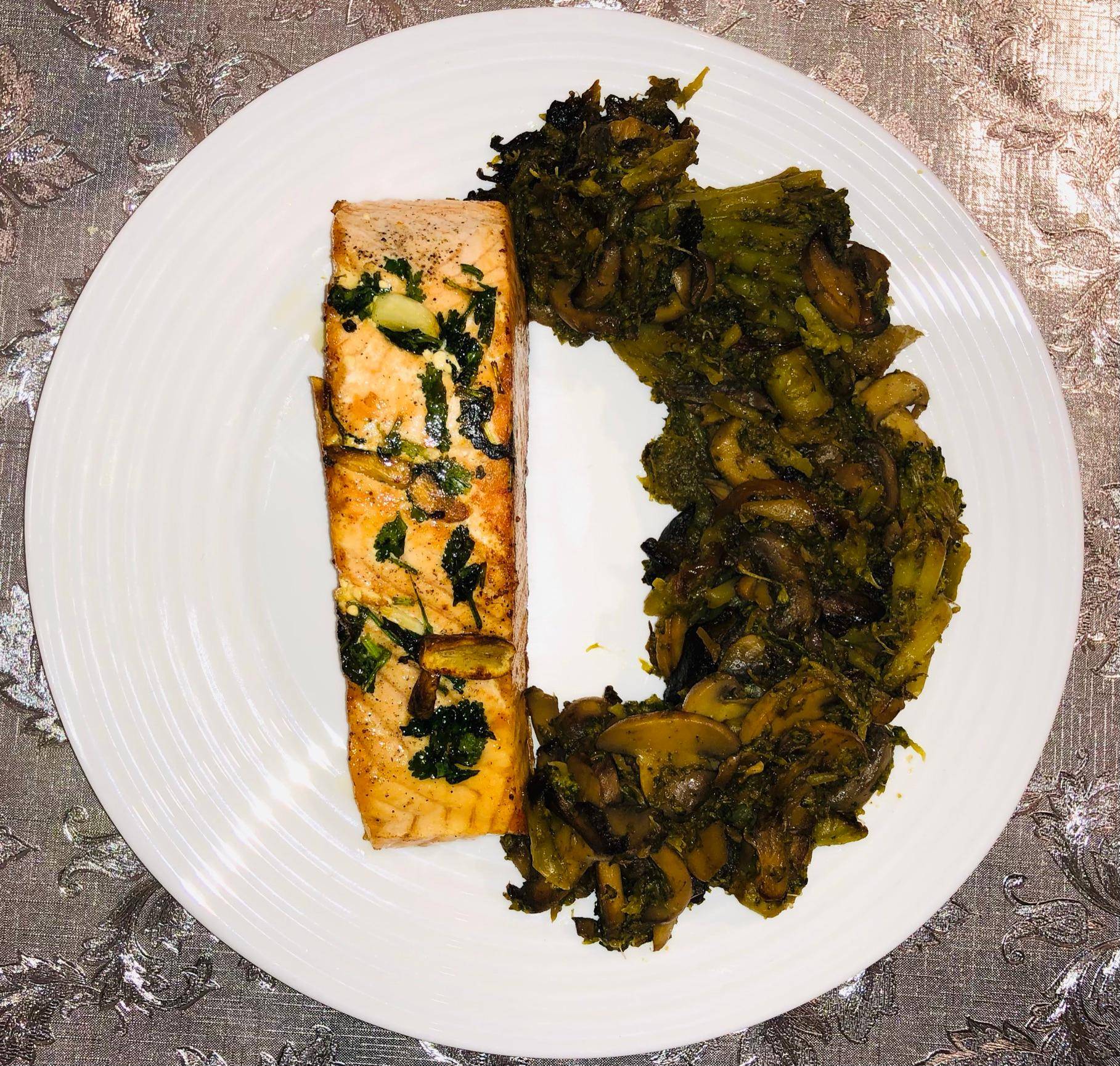 Saumon brocoli et champignon - Recette Cookeo | Moulinex