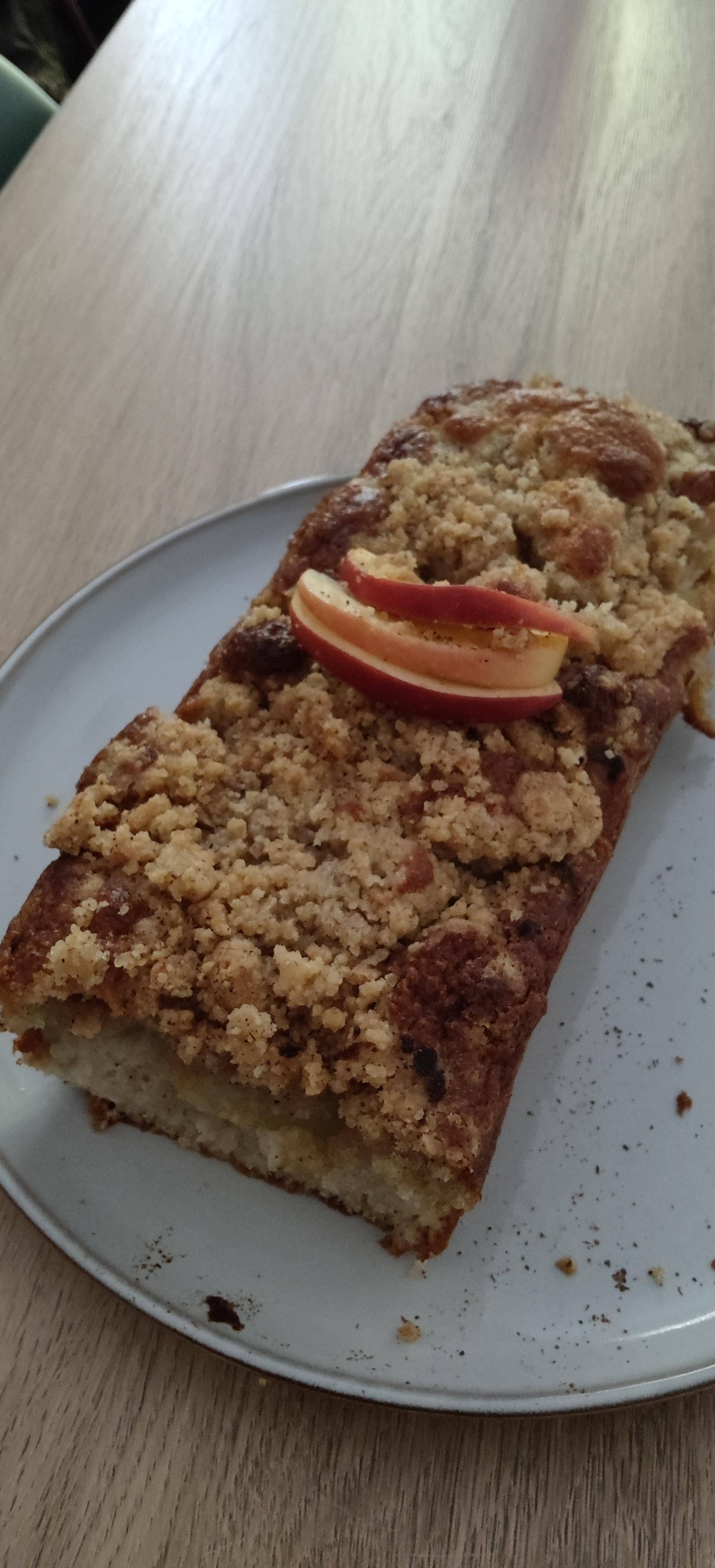 Gâteau aux pommes, amande, canelle & crumble - Recette Companion Connect XL | Moulinex