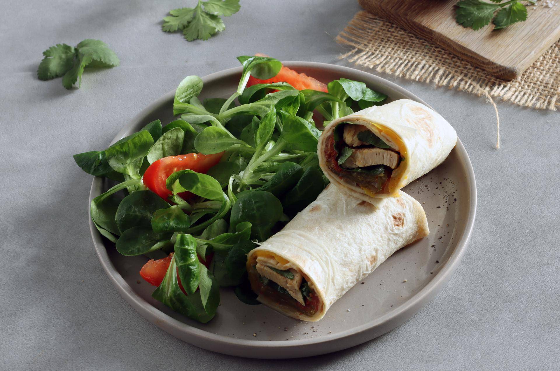 Wraps aux légumes et poulet - Recette Companion Connect | Moulinex
