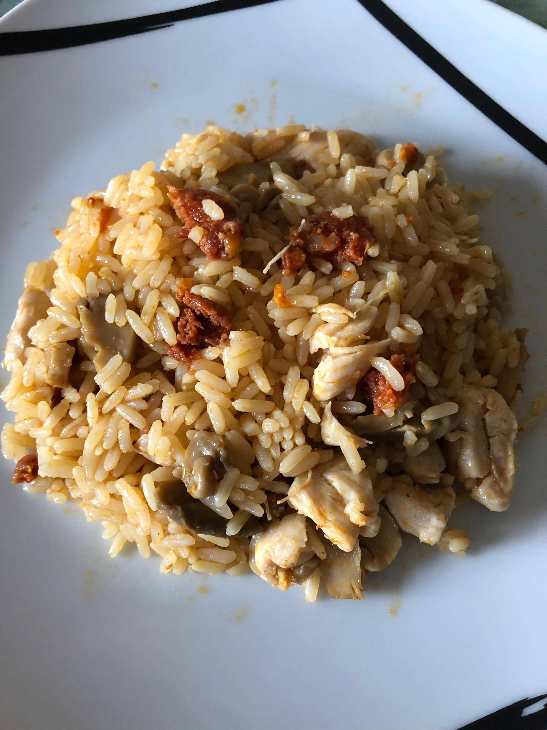 Riz champignons poulet chorizo - Recette Cookeo | Moulinex