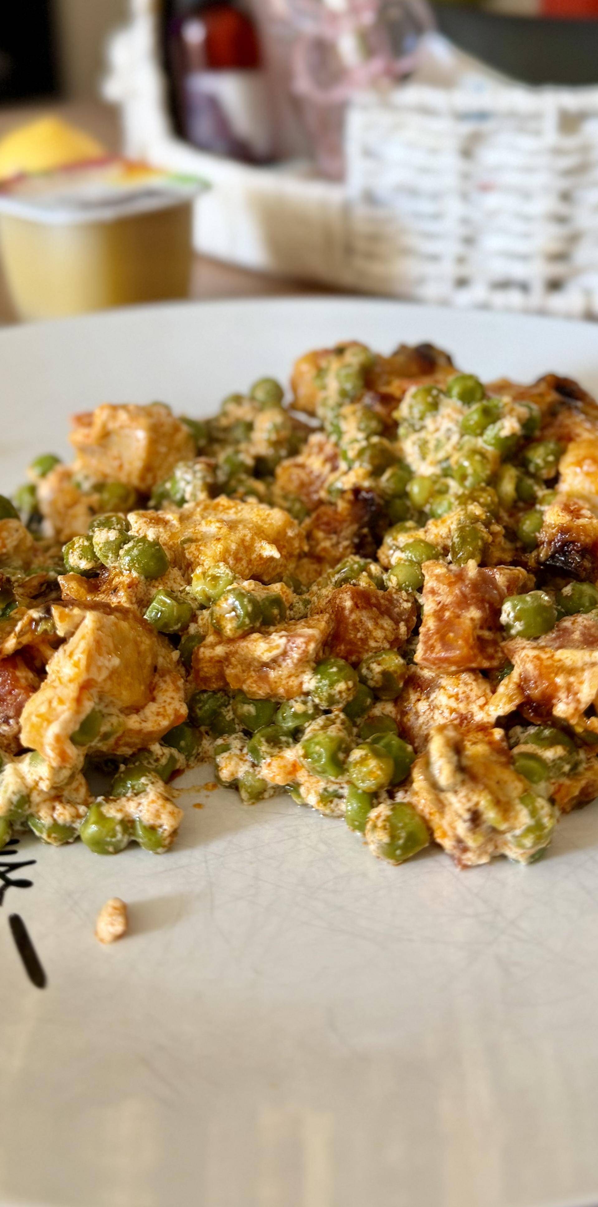 Gratin de poulet, petits pois et chorizo - Recette Cookeo V3 | Moulinex