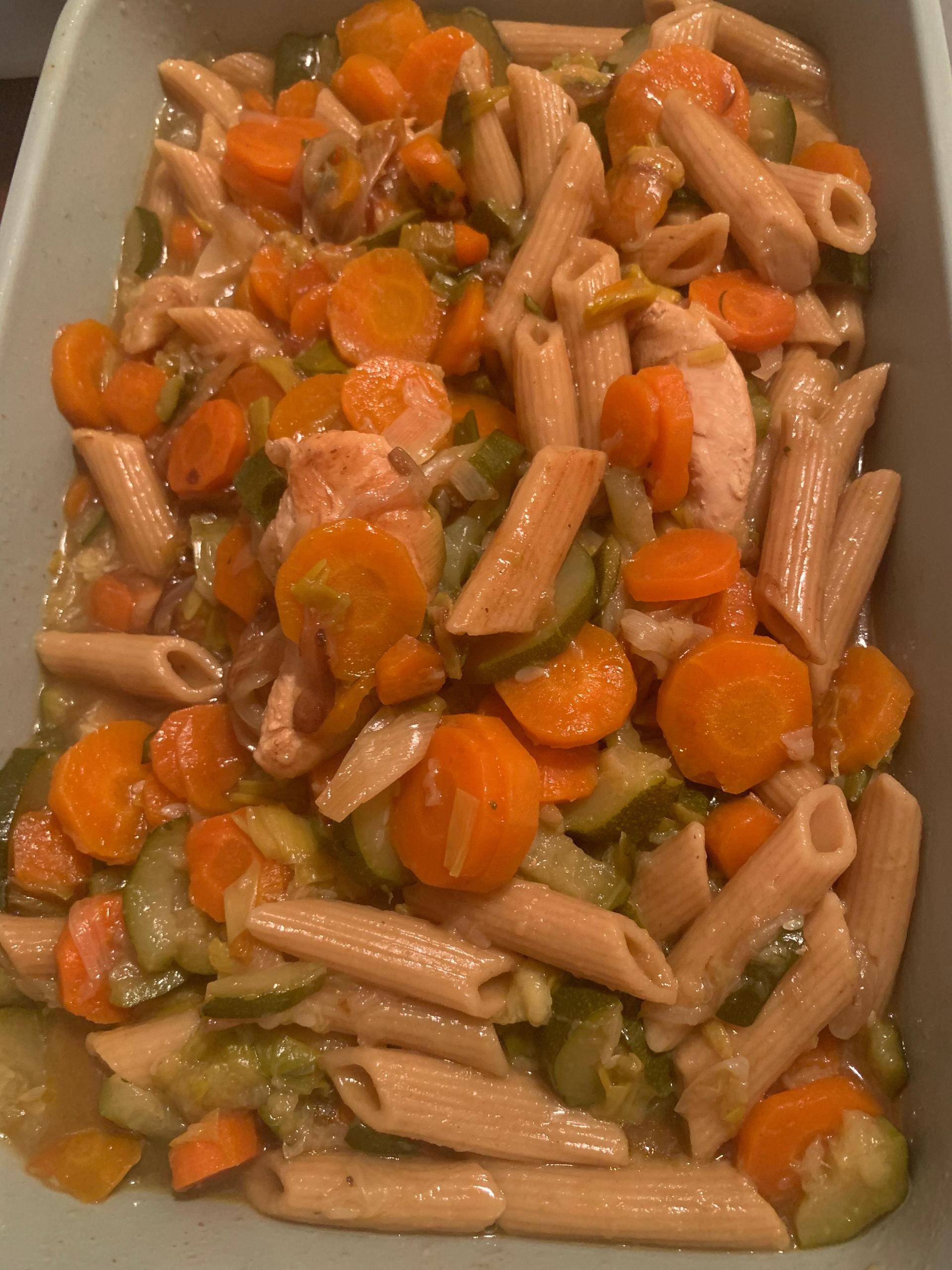 Penne aux légumes et au poulet - Recette Cookeo | Moulinex