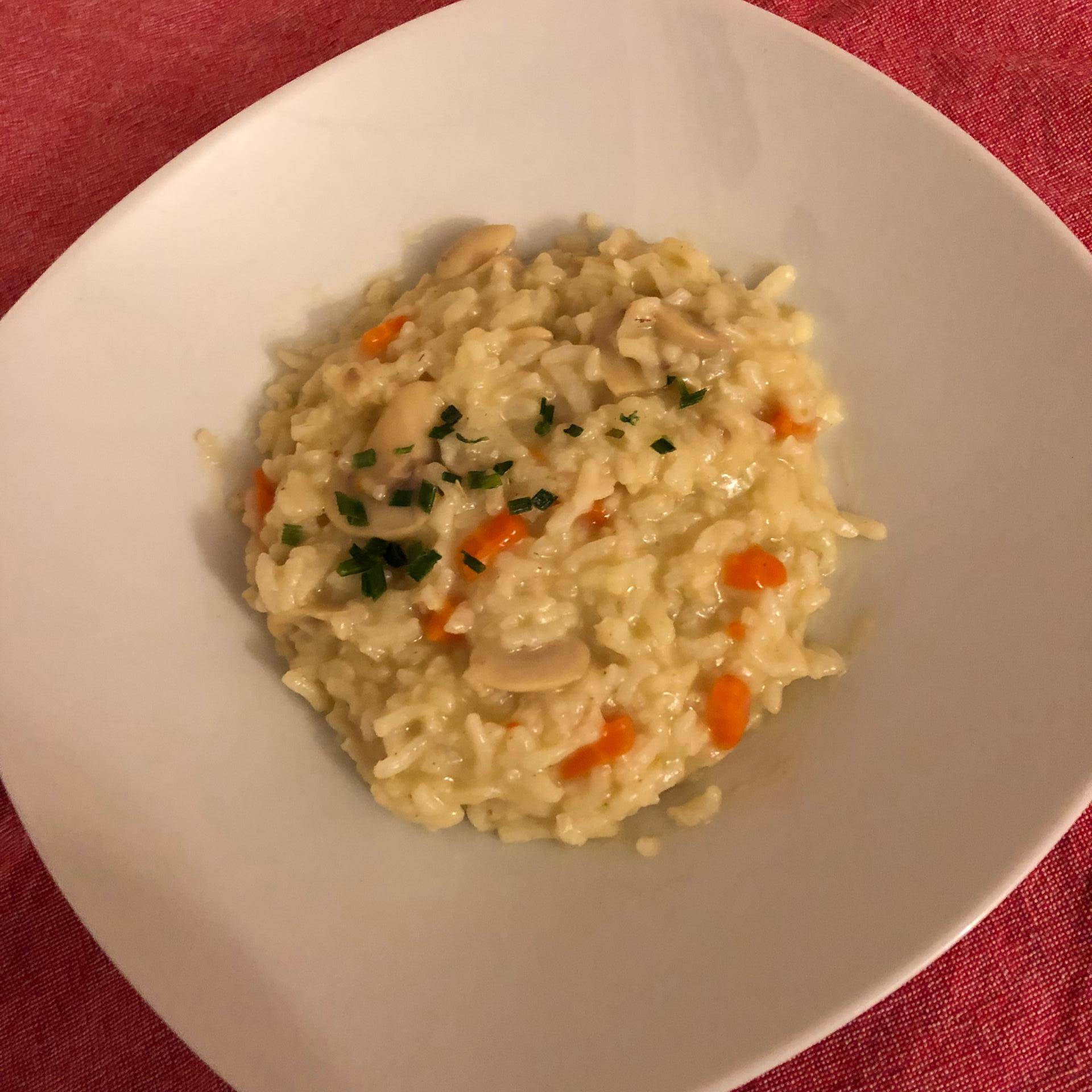 Risotto champignons et petits morceaux de carottes - Recette Cookeo | Moulinex