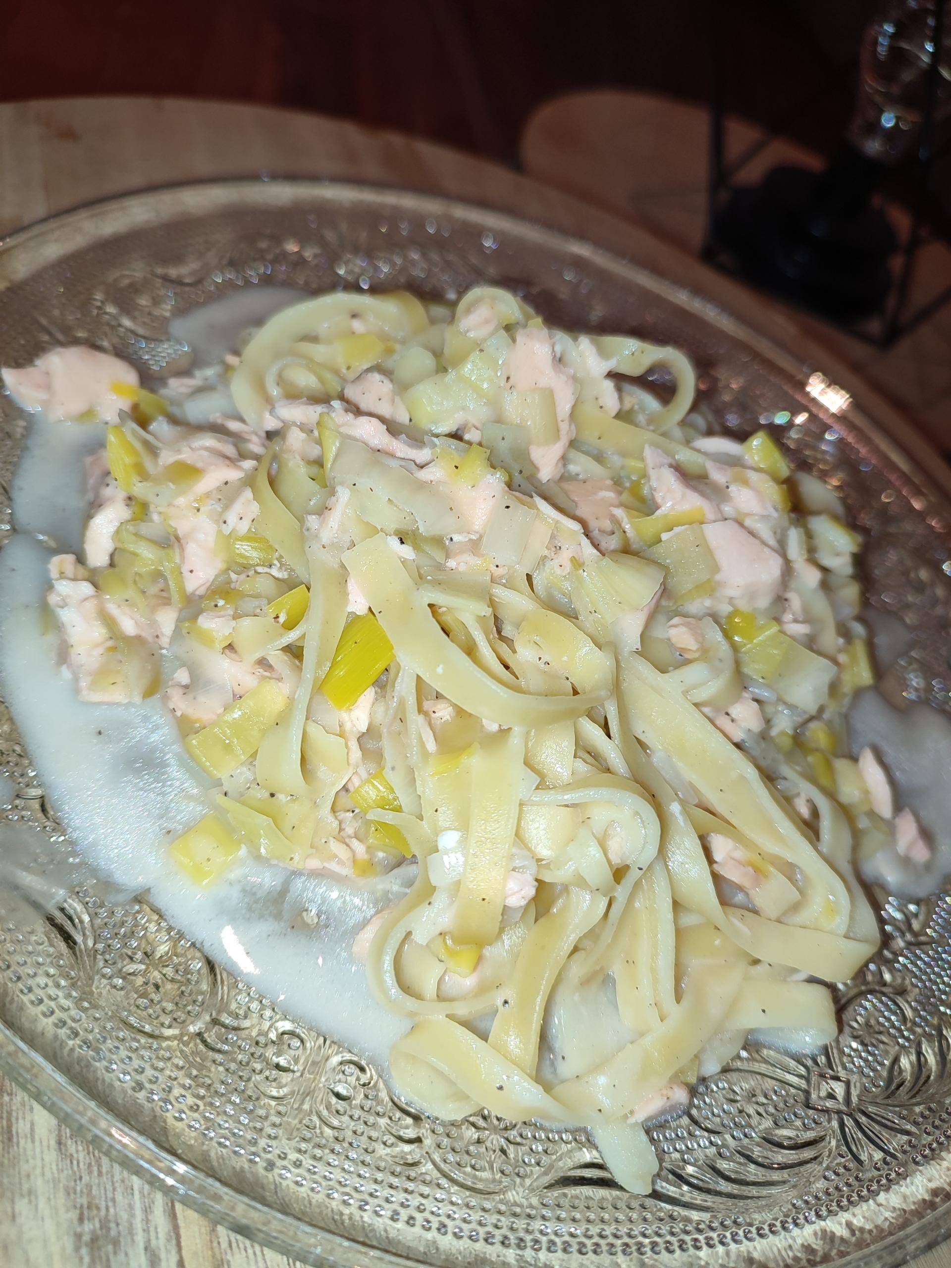 Tagliatelles saumon et poireau - Recette Cookeo | Moulinex
