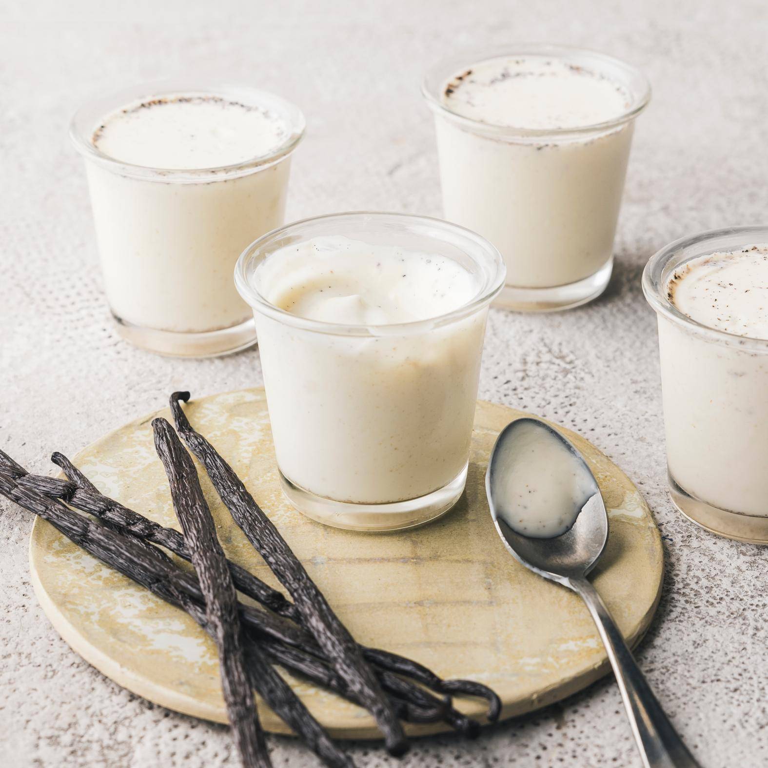 Vanille yoghurt potjes - Recette Easy fry Silence XL / Essential XL | Moulinex
