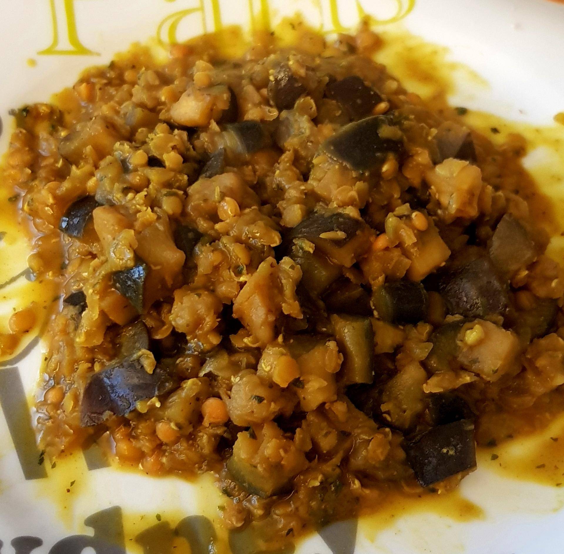 Dhal d'aubergines et lentilles corail - Recette Companion Connect | Moulinex