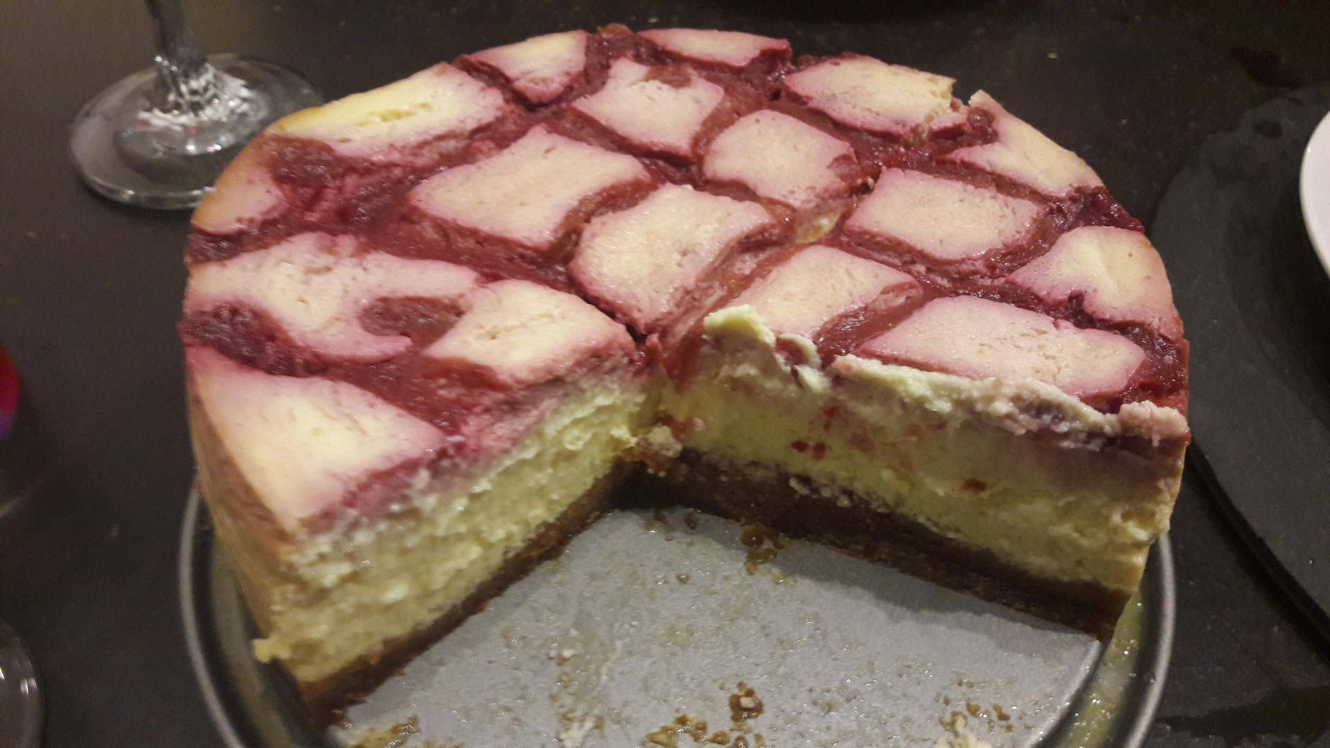 Cheesecake chocolat blanc framboise - Recette Cookeo | Moulinex