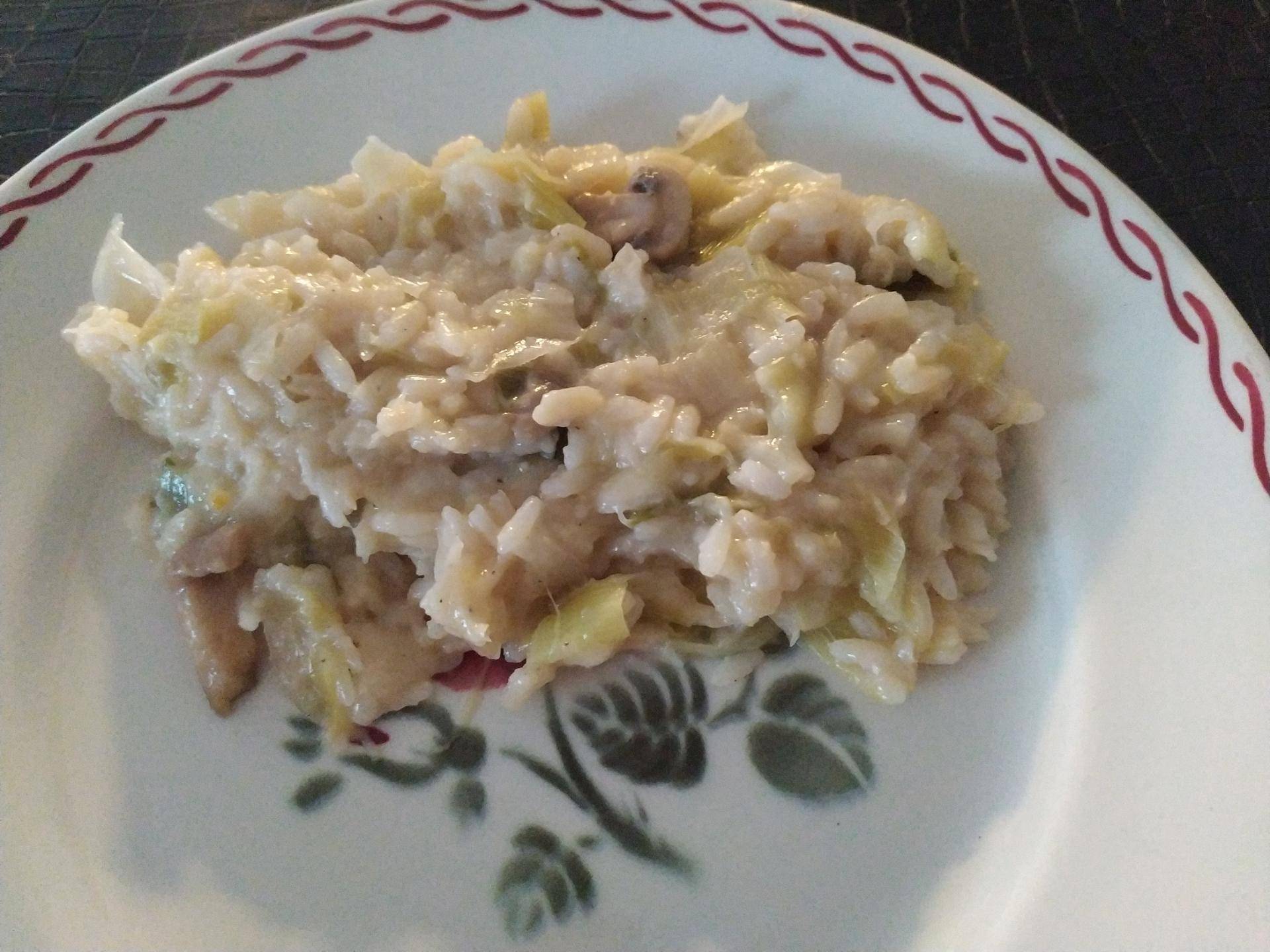 Risotto aux poireaux et ses champignons - Recette Cookeo | Moulinex