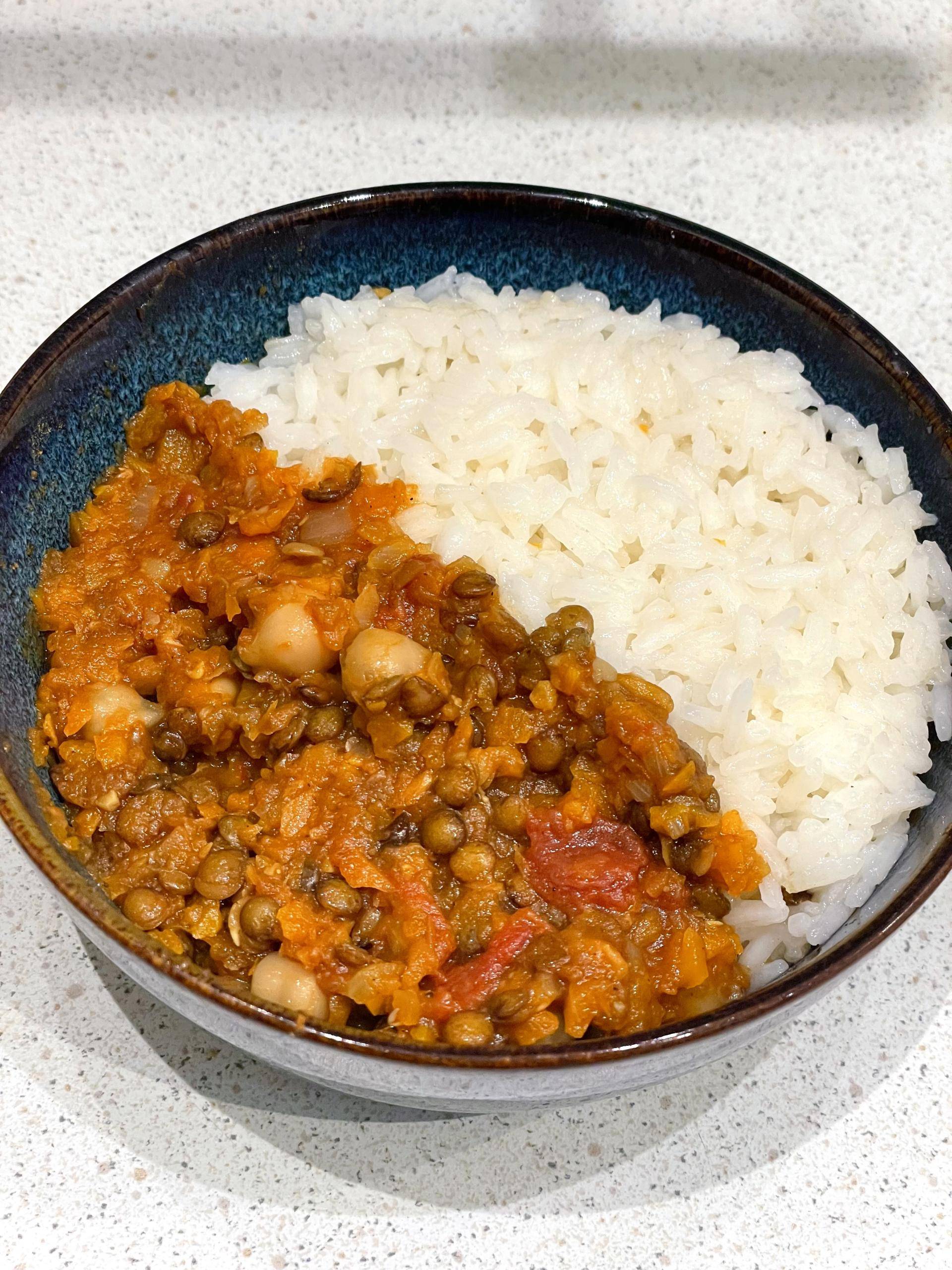 Dahl lentilles vertes & pois chiches - Recette Companion Connect XL | Moulinex