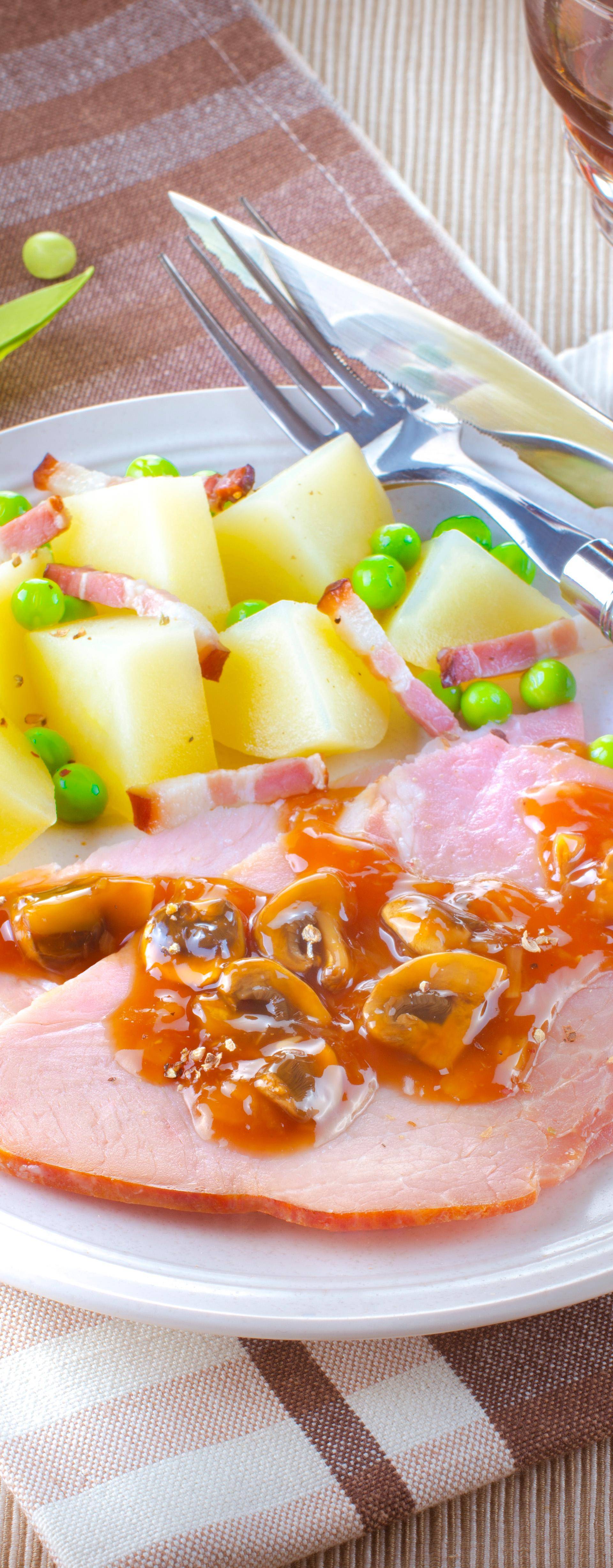 Jambon sauce madère et légumes vapeur - Recette Companion | Moulinex