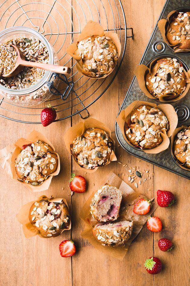 Muffins aux fraises et aux graines - Recette Perfectmix + | Moulinex