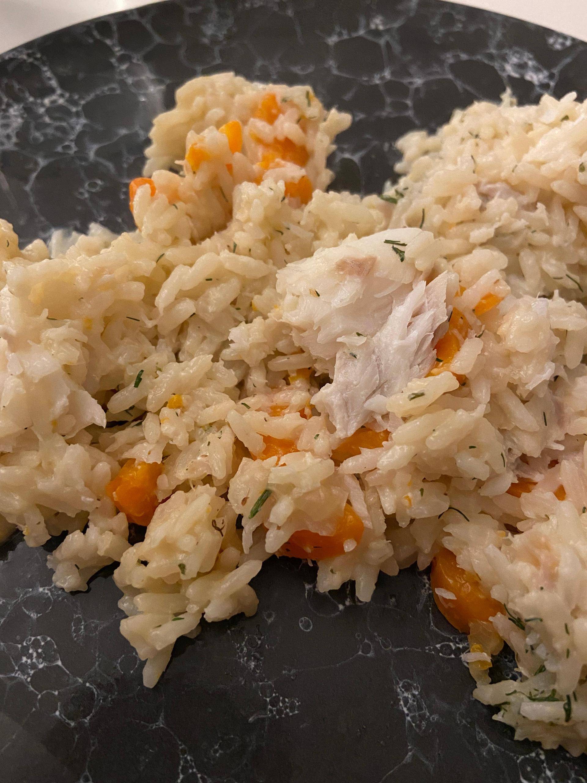 Cabillaud, carottes et riz. Sauce coco citron - Recette Cookeo | Moulinex