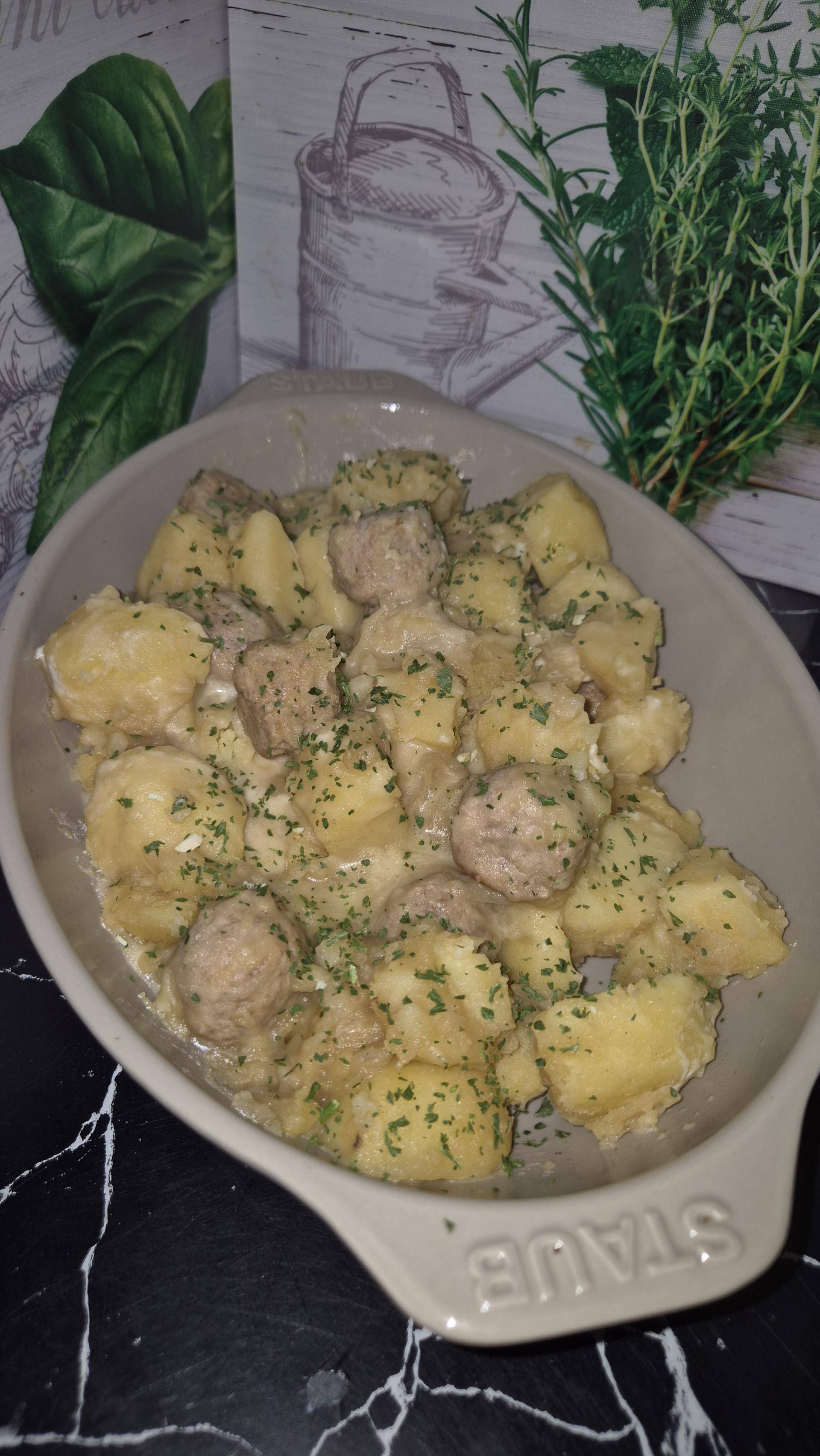 Boulettes de porc et pommes de terre en sauce au Cookeo infinity - Recette Cookeo Infinity Autostir | Moulinex