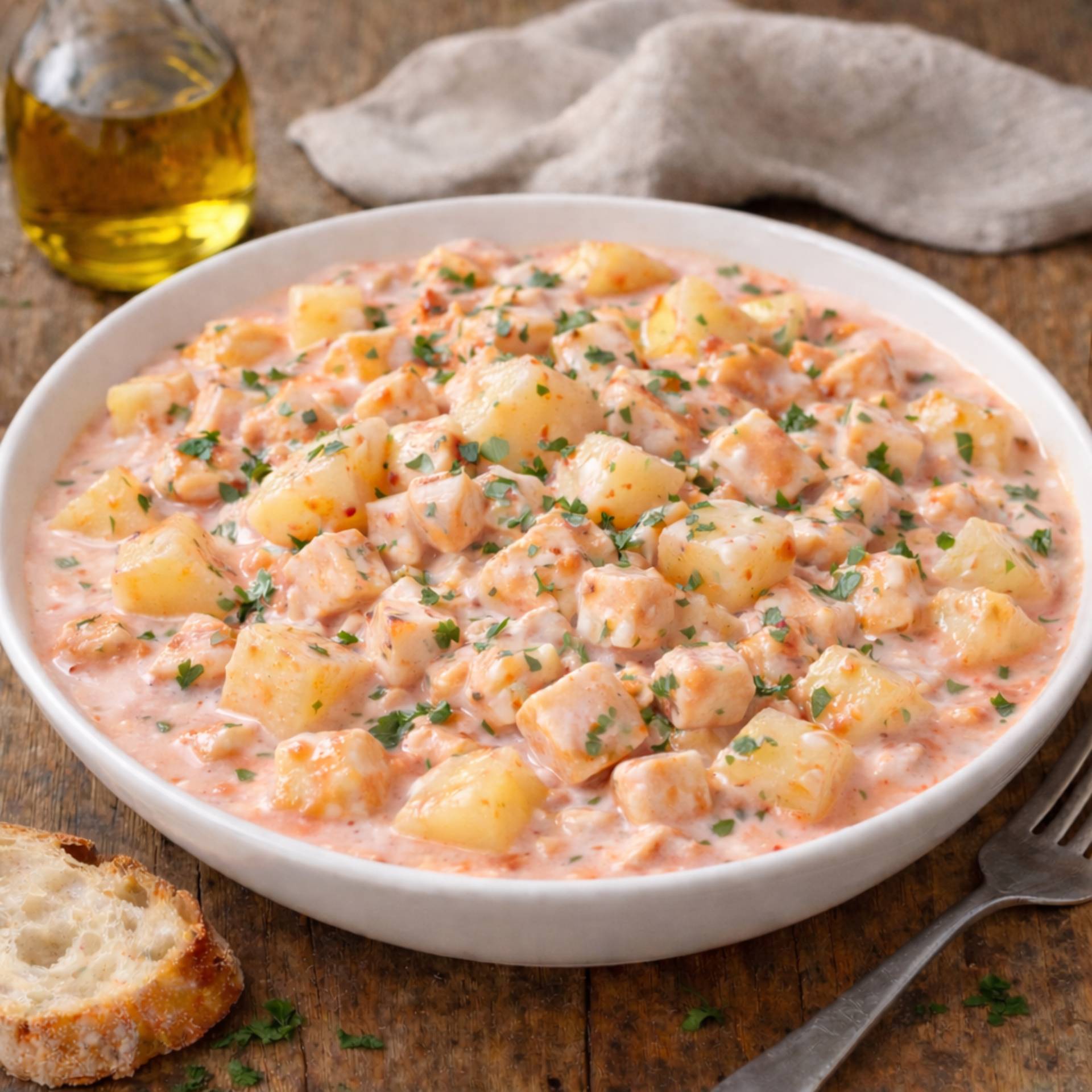 Salade pommes de terre et anneaux d'encornets - Recette Cookeo 9in1 | Moulinex