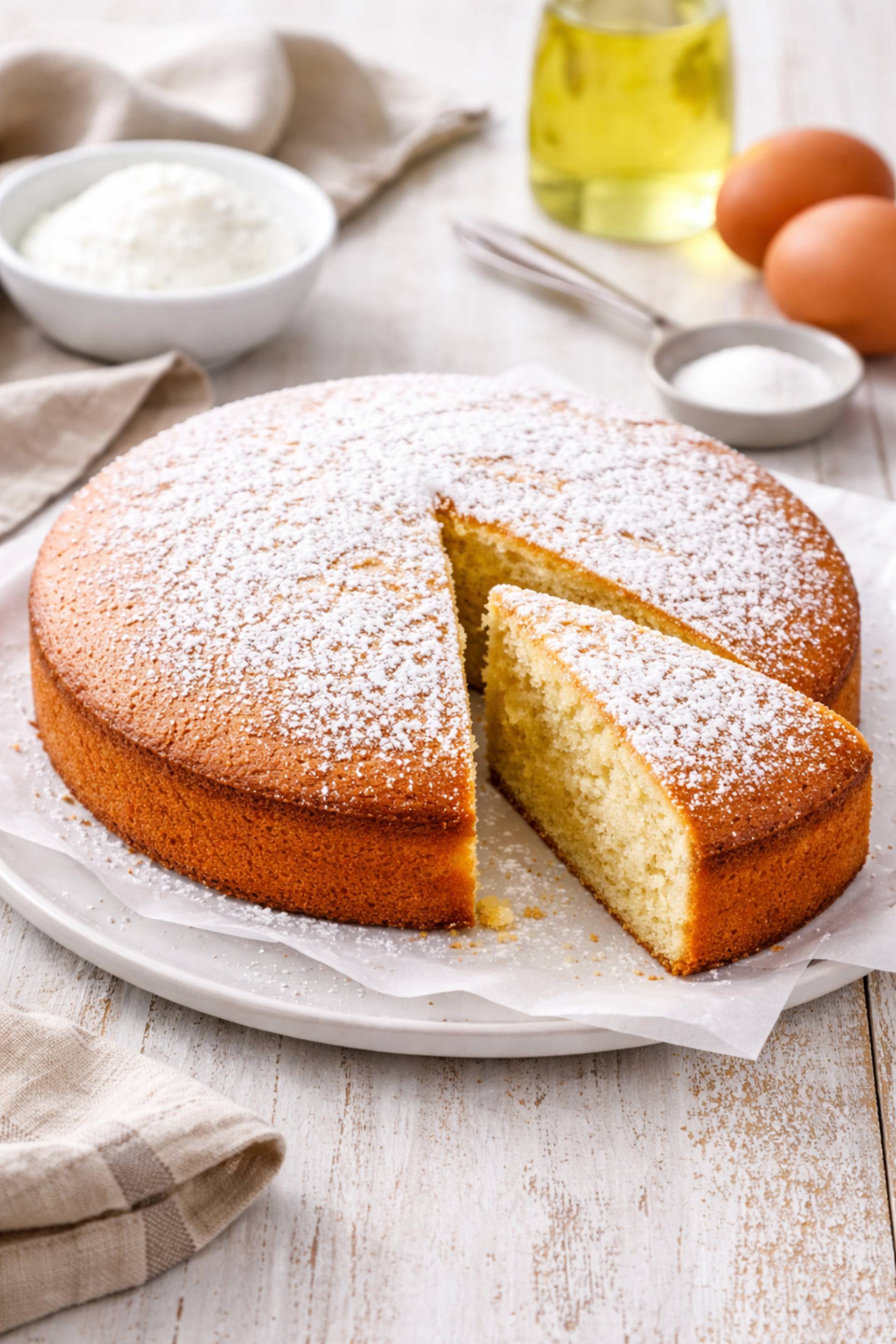 Gâteau nature allégé en sucre - Recette Companion Connect XL | Moulinex