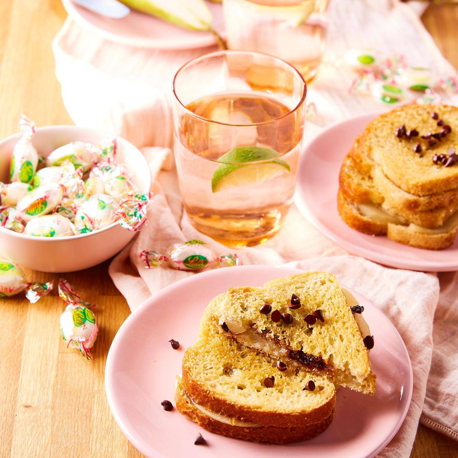 Croques monsieur sucrés poire - Recette Cook'in One | Moulinex